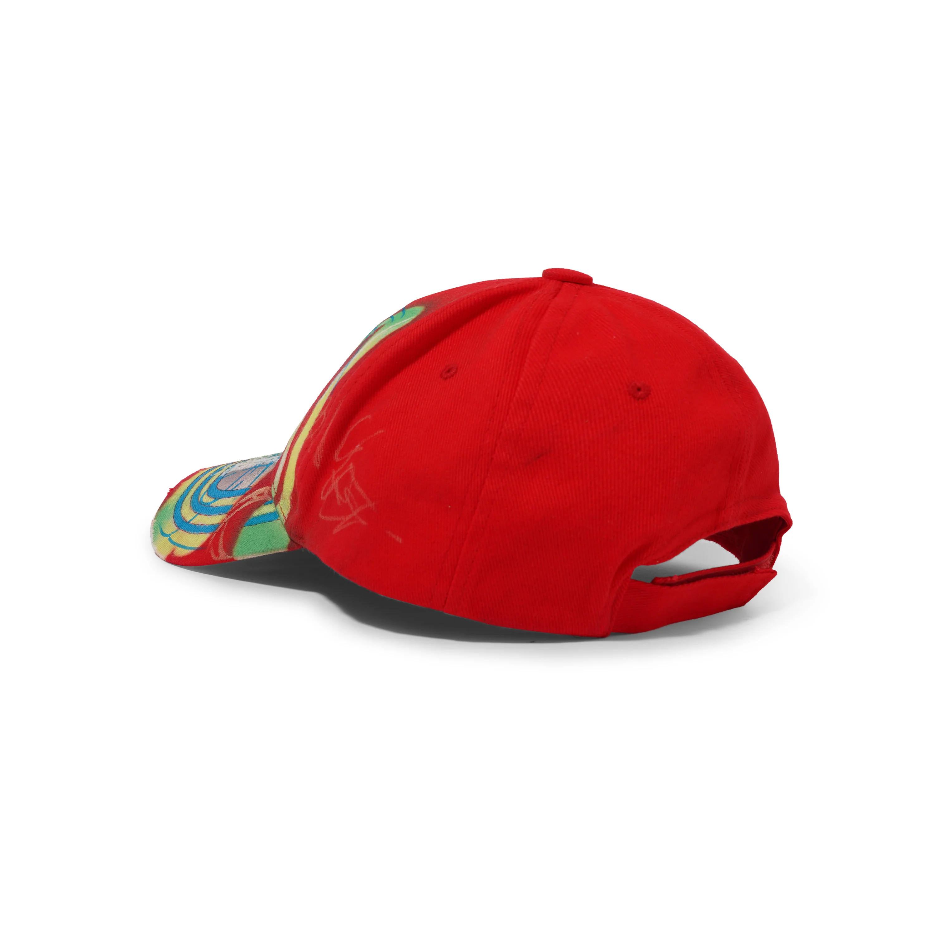 1 Of 1 Bleached / Airbrushed Hat, Red - Image 2