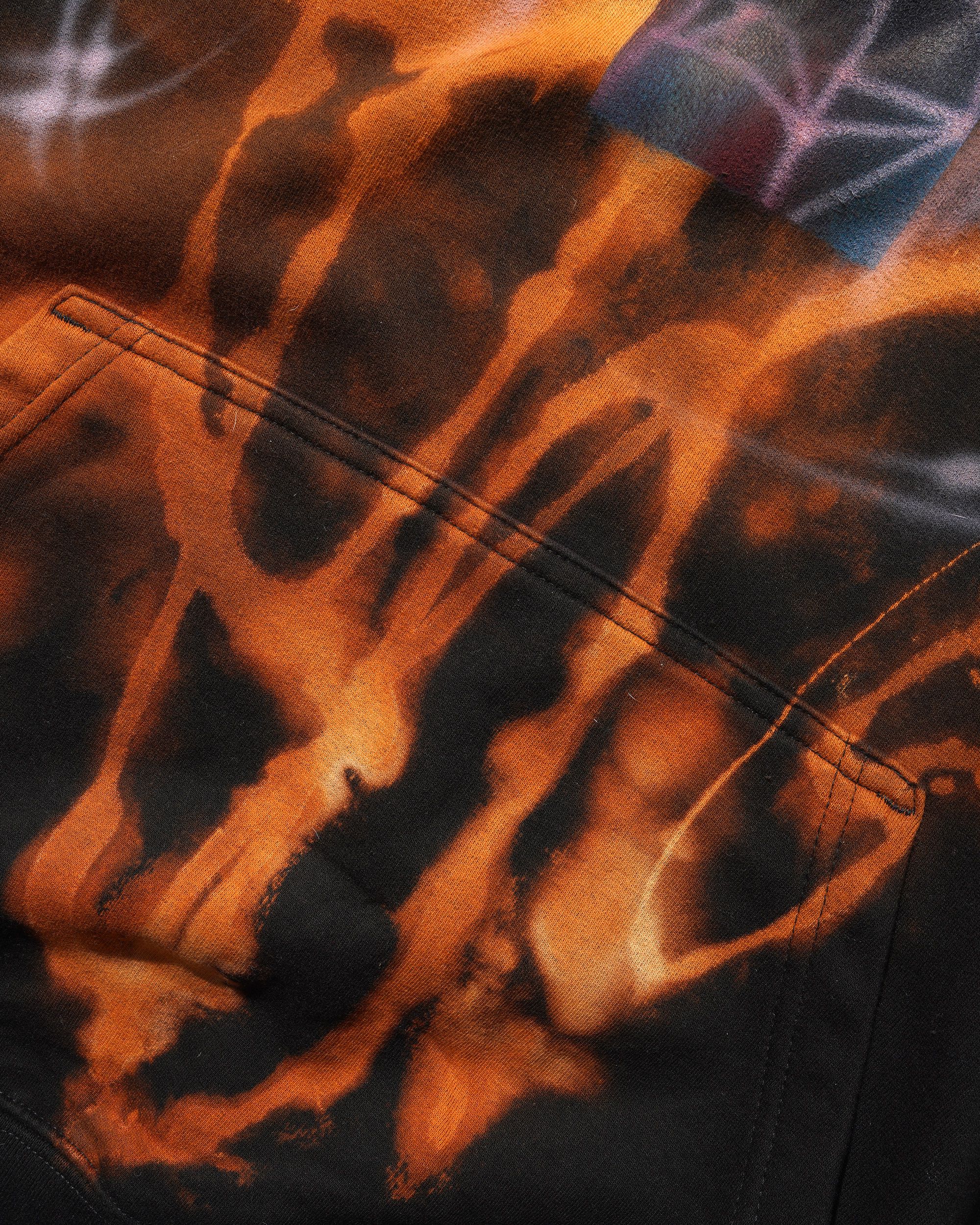 1 Of 1 Bleached / Airbrushed Pullover Hood, Black - Image 4