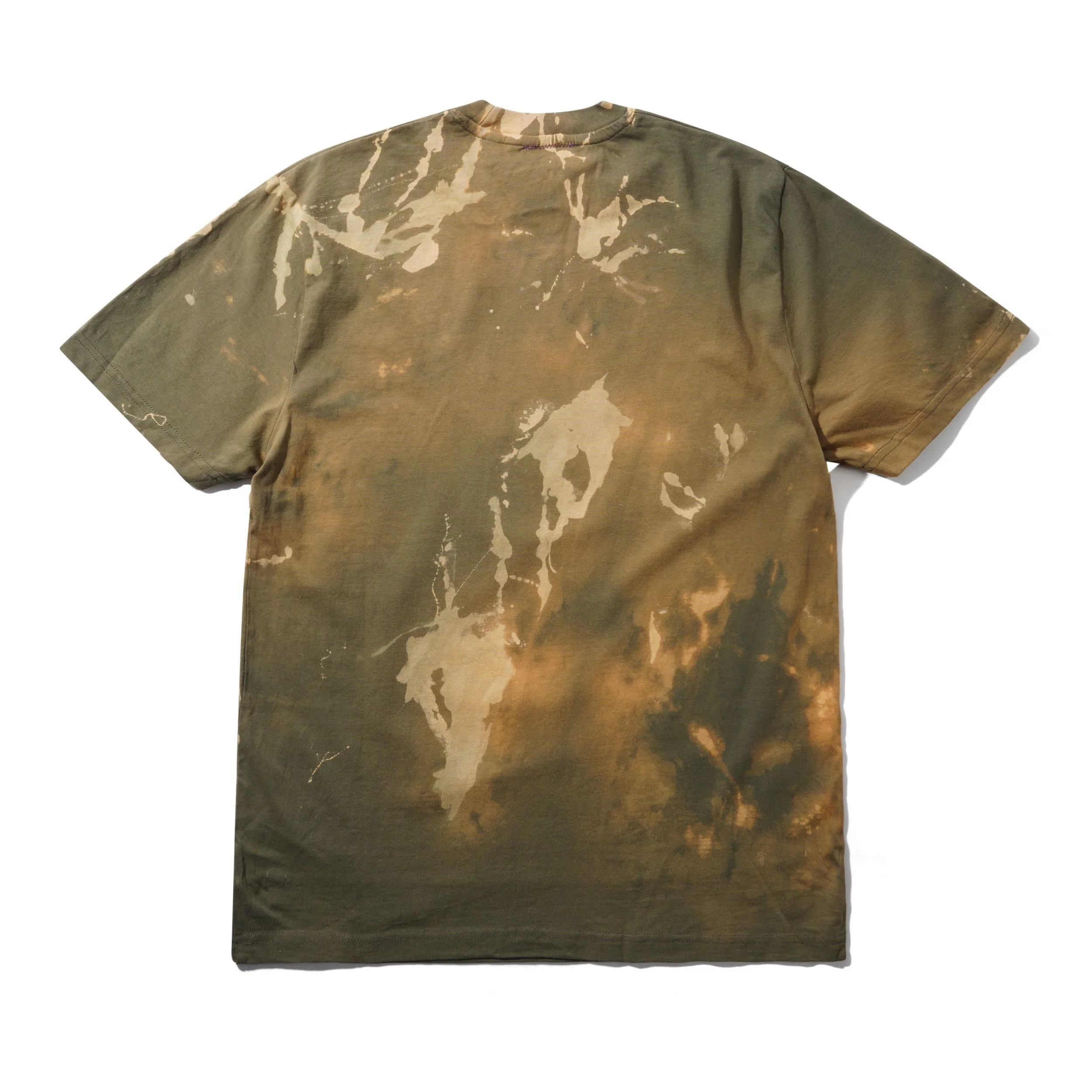 1 Of 1 Bleached / Airbrushed Tee, Green - Image 3