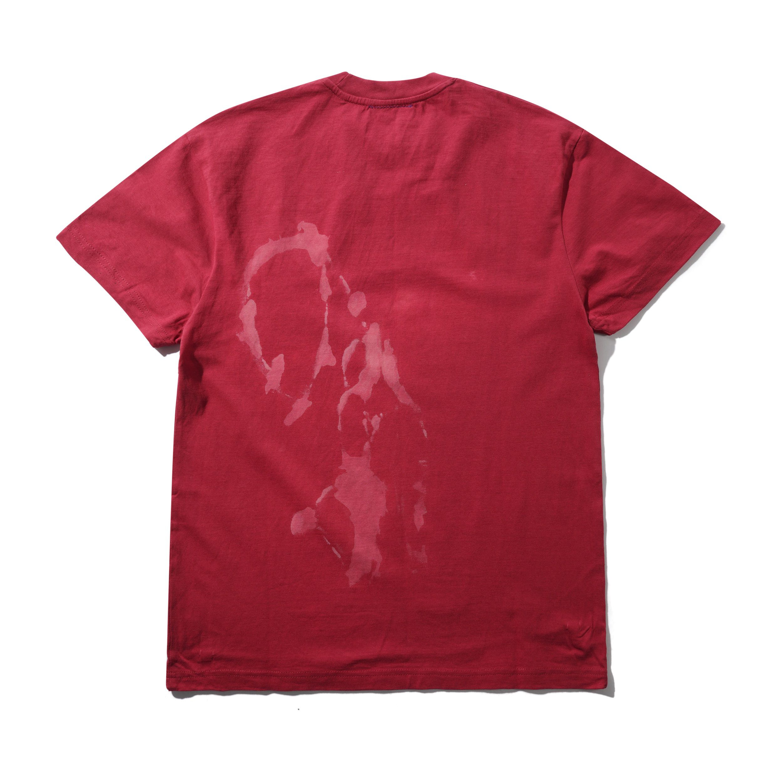 1 Of 1 Bleached / Airbrushed Tee, Red - Image 4