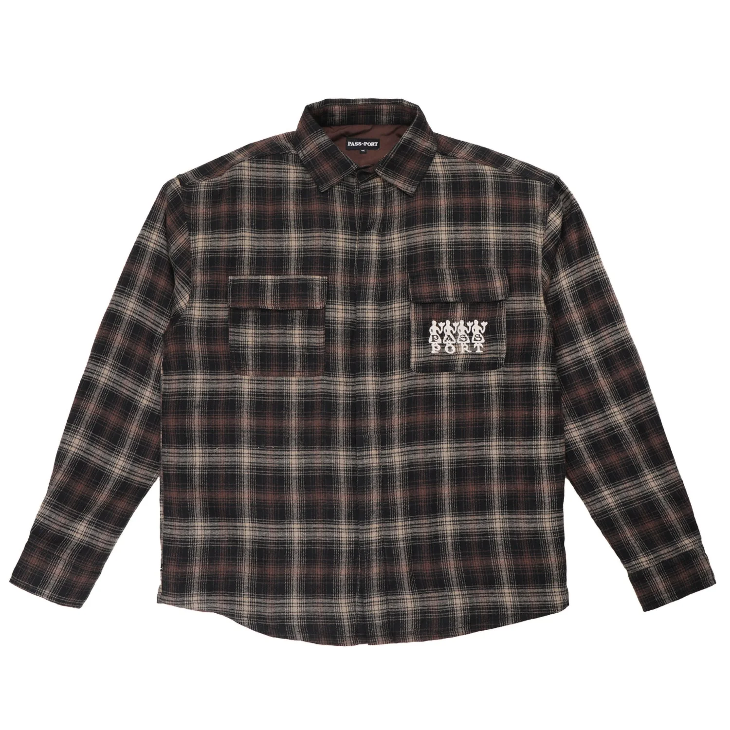 4 Flowers Flannel Vineyard Shirt, Black