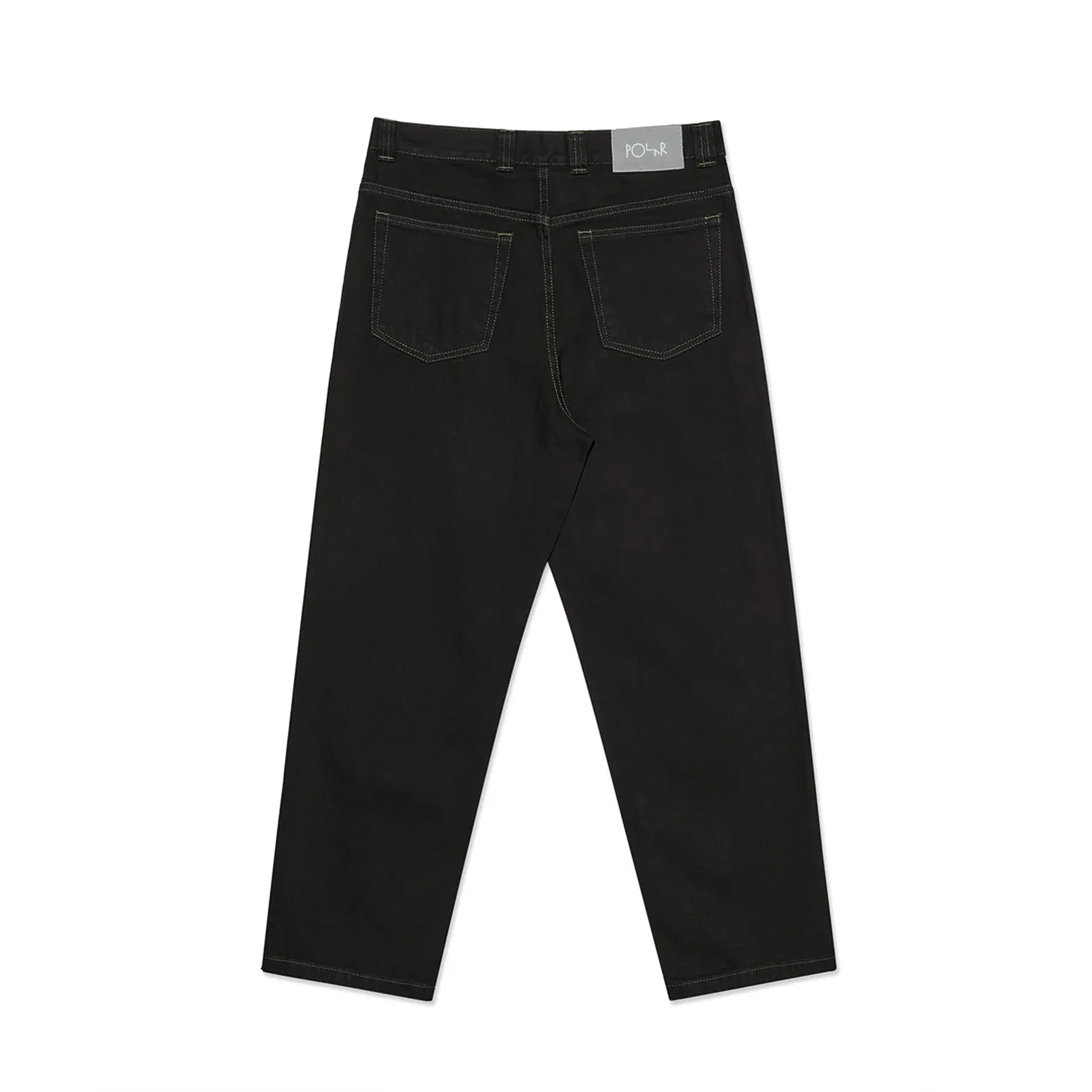 93! Jeans Contrast Stitching, Black / Dark Olive - Image 2