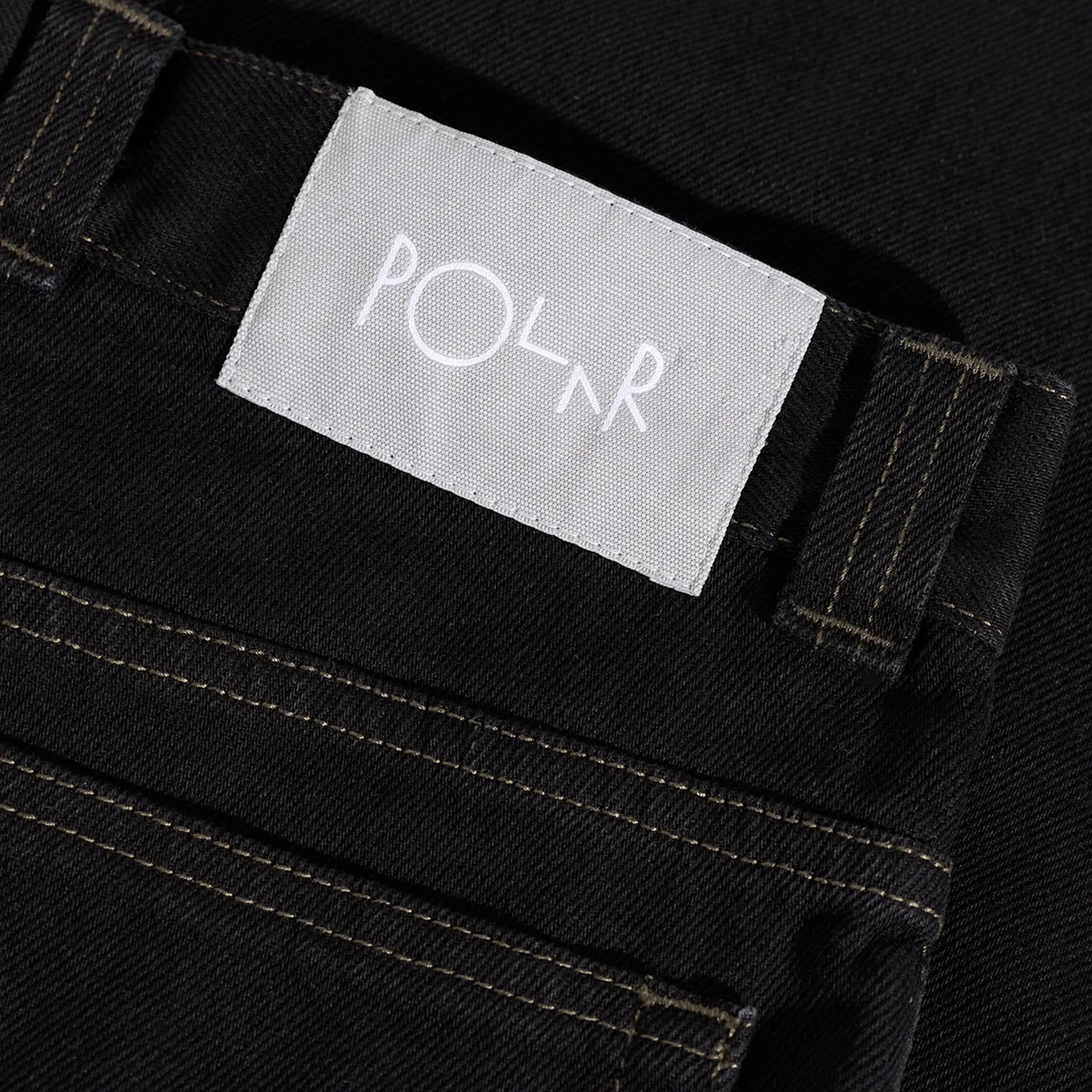 93! Jeans Contrast Stitching, Black / Dark Olive - Image 4