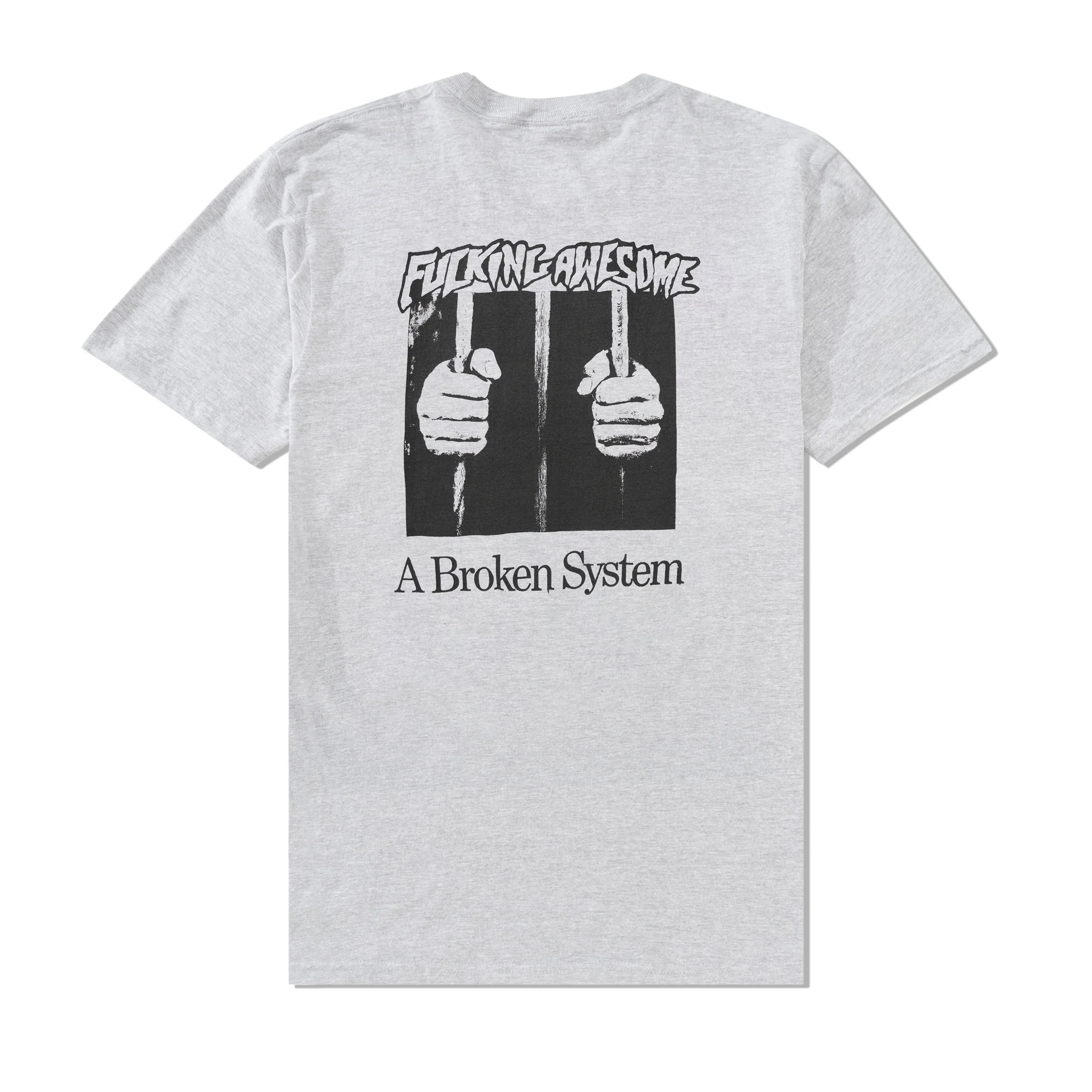 A Broken System Tee, Heather Grey - Image 2