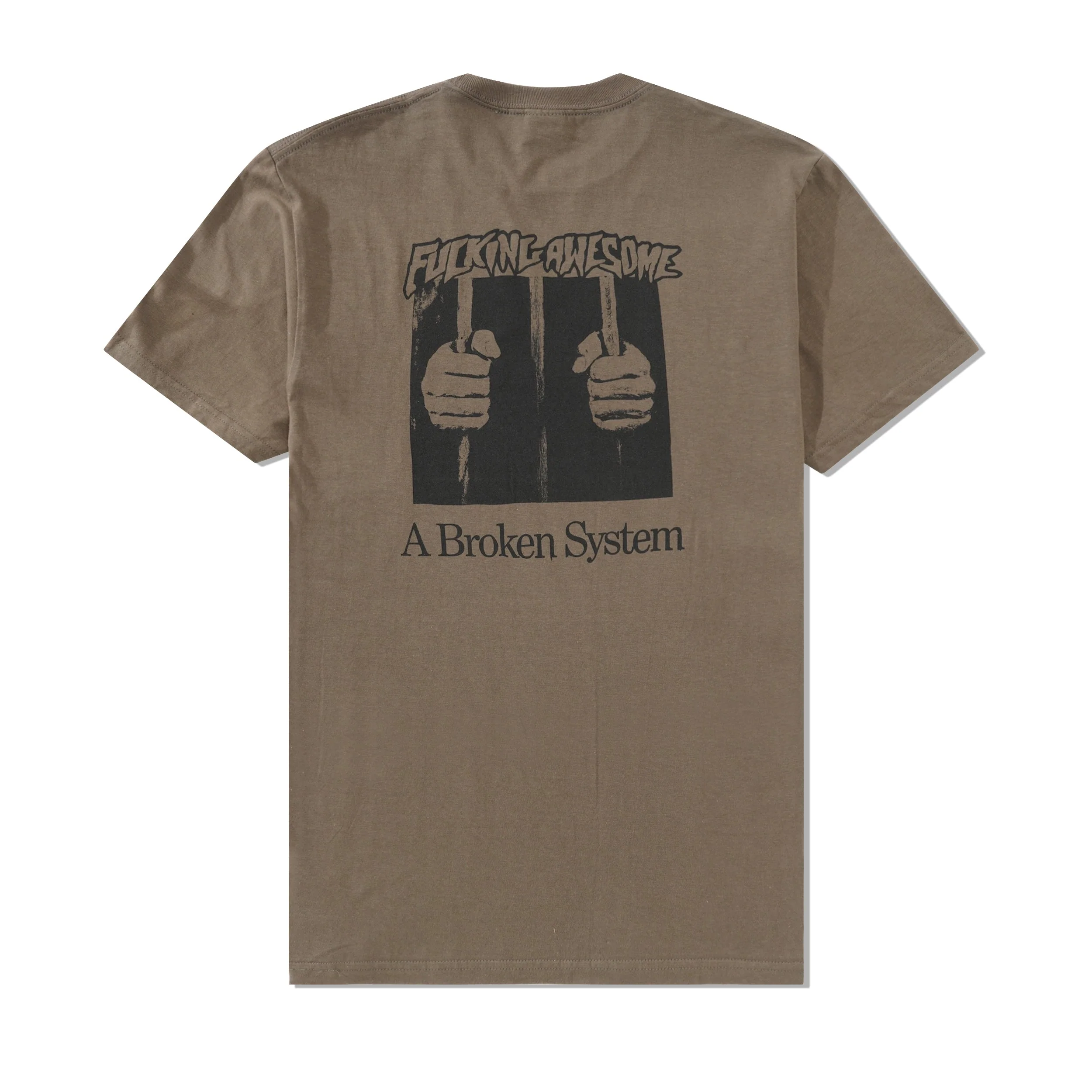 A Broken System Tee, Olive - Image 2