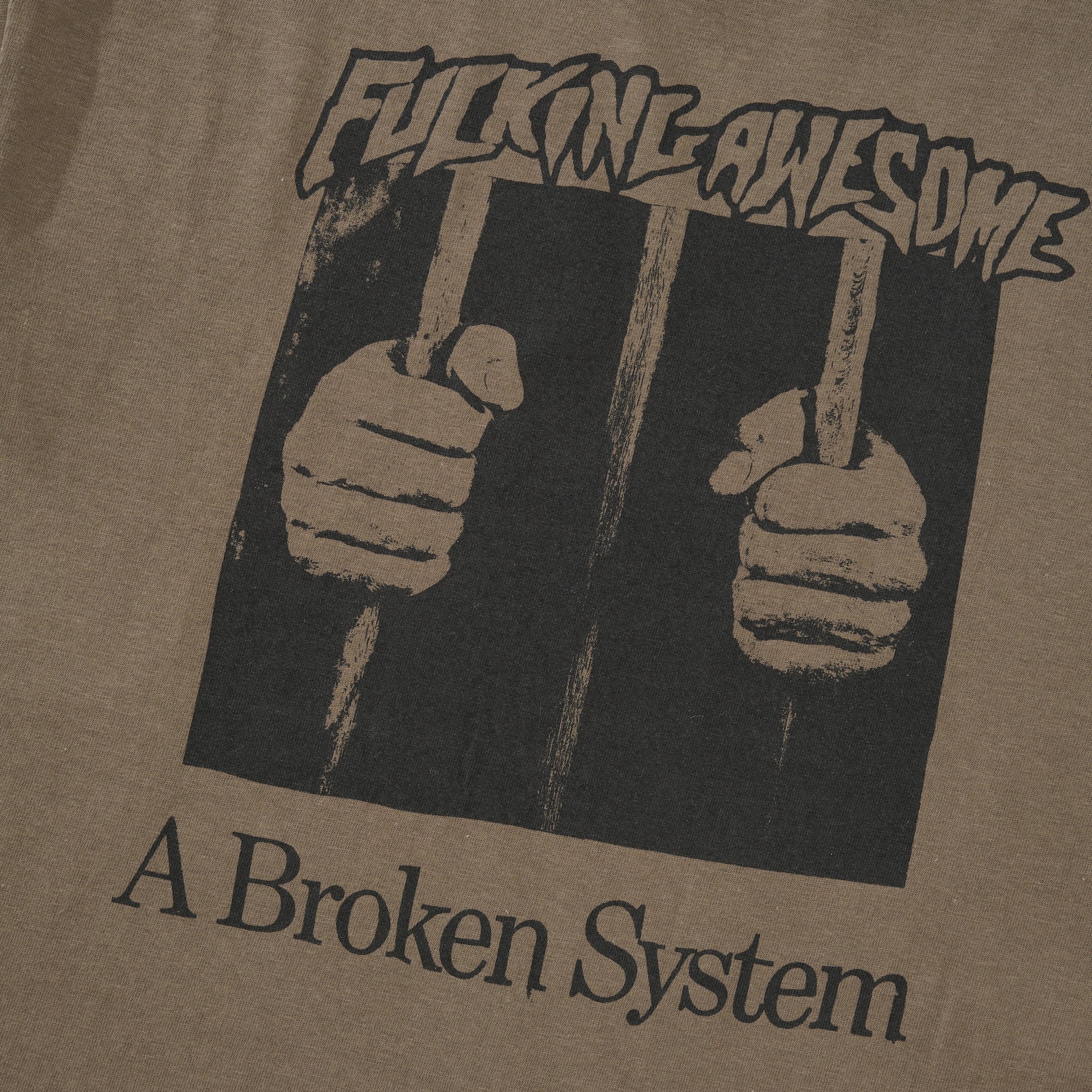 A Broken System Tee, Olive - Image 4