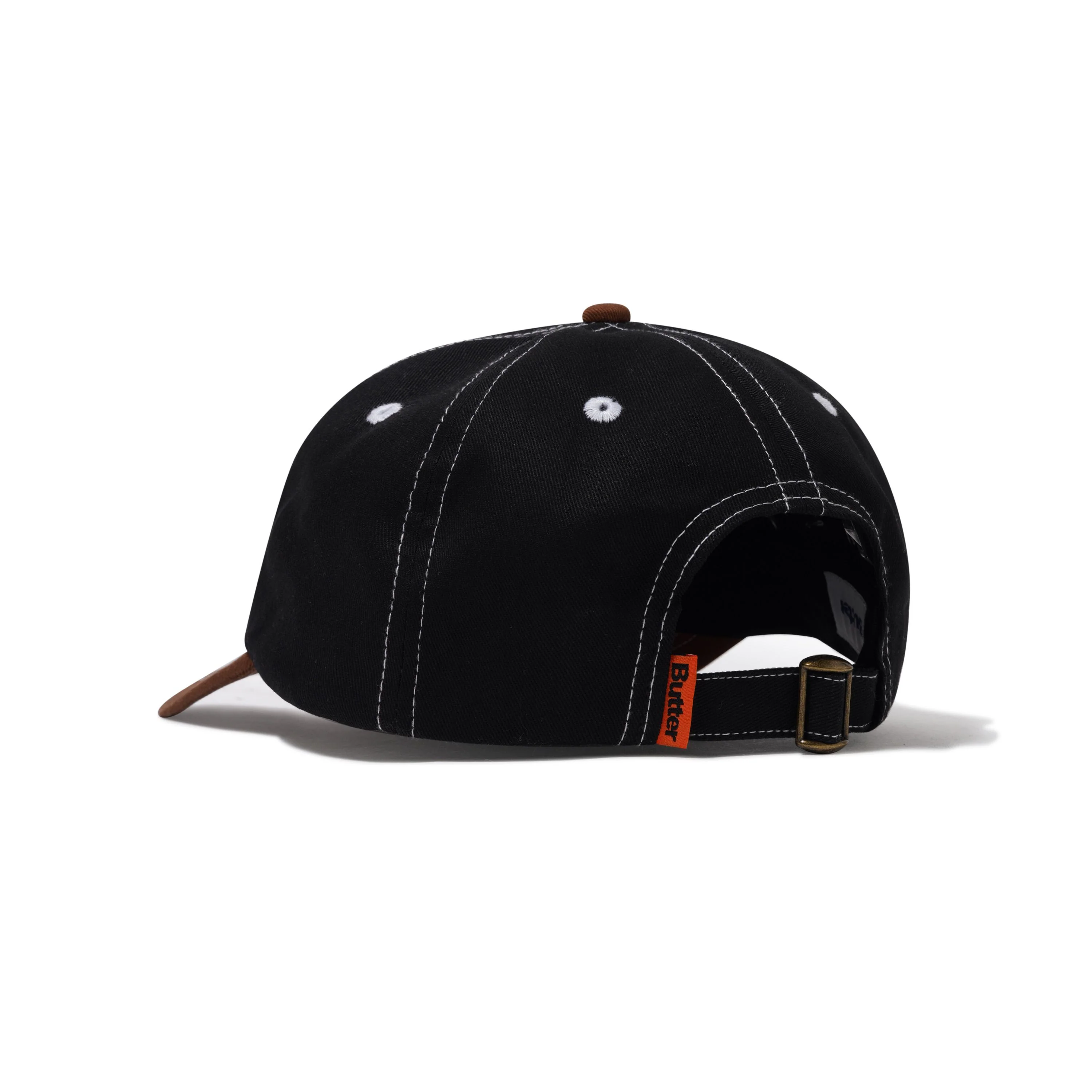 Ace 6 Panel Cap, Black / Brown - Image 2