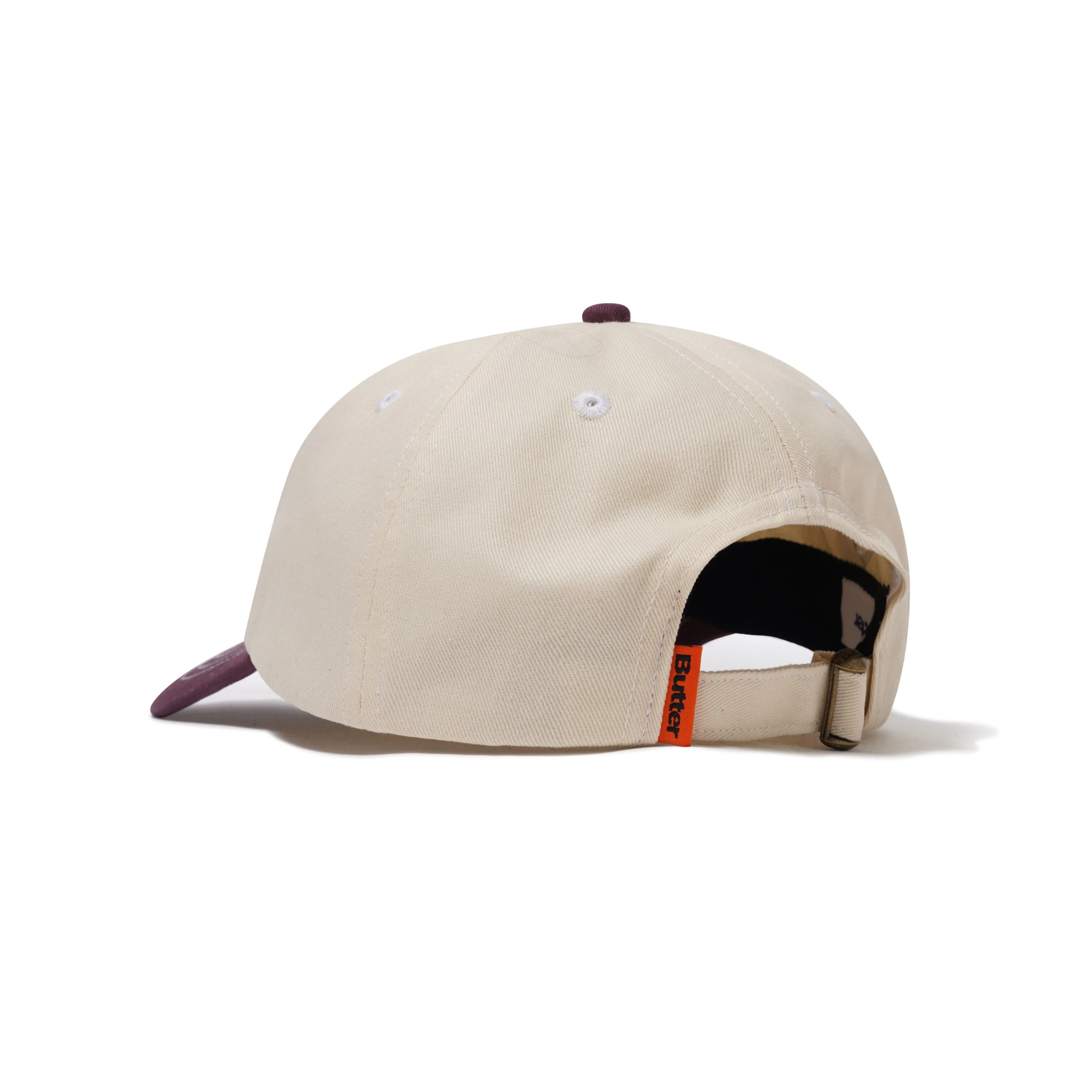 Ace 6 Panel Cap, Natural / Wine - Image 2