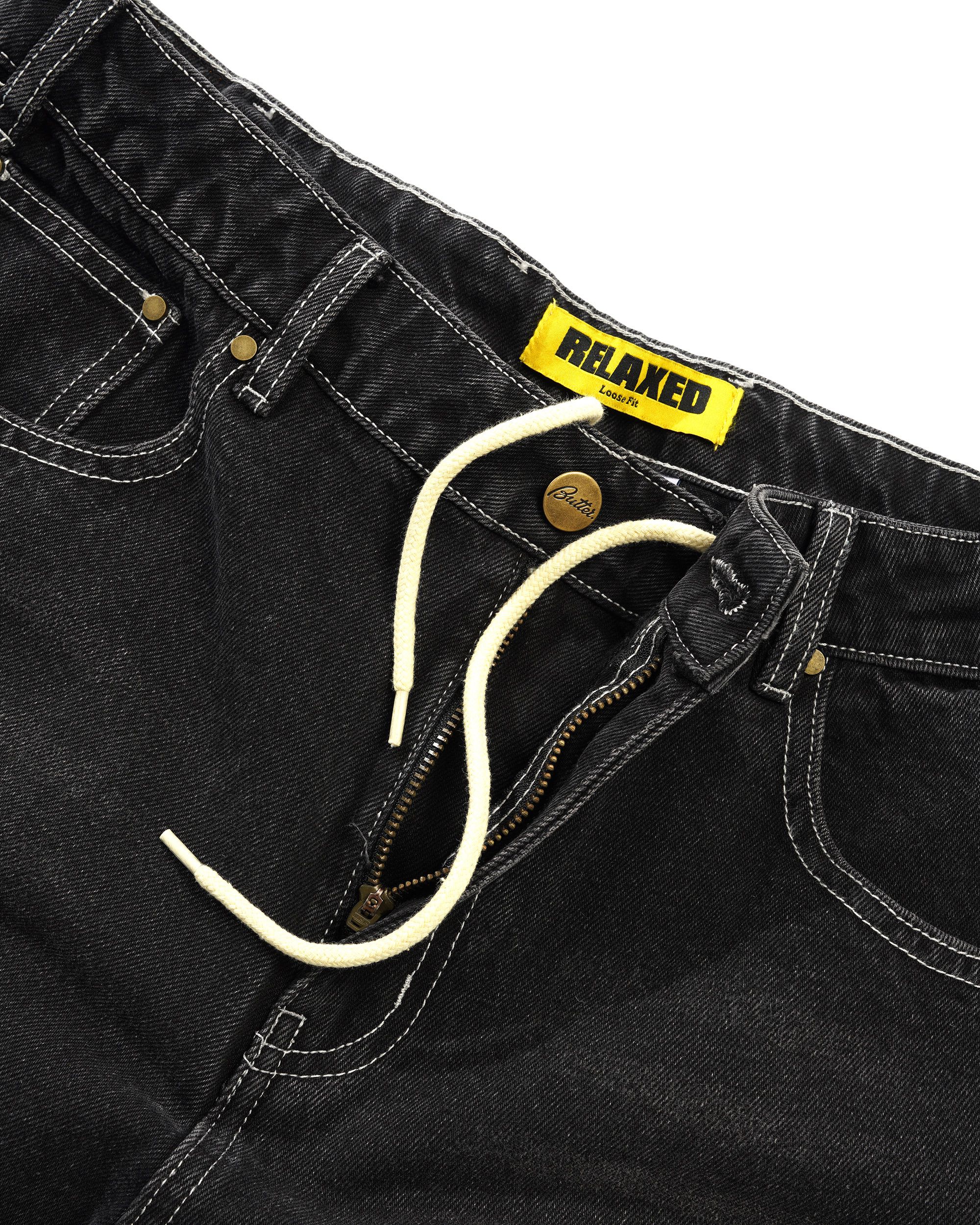 Ace Denim Jeans, Distressed Black - Image 3