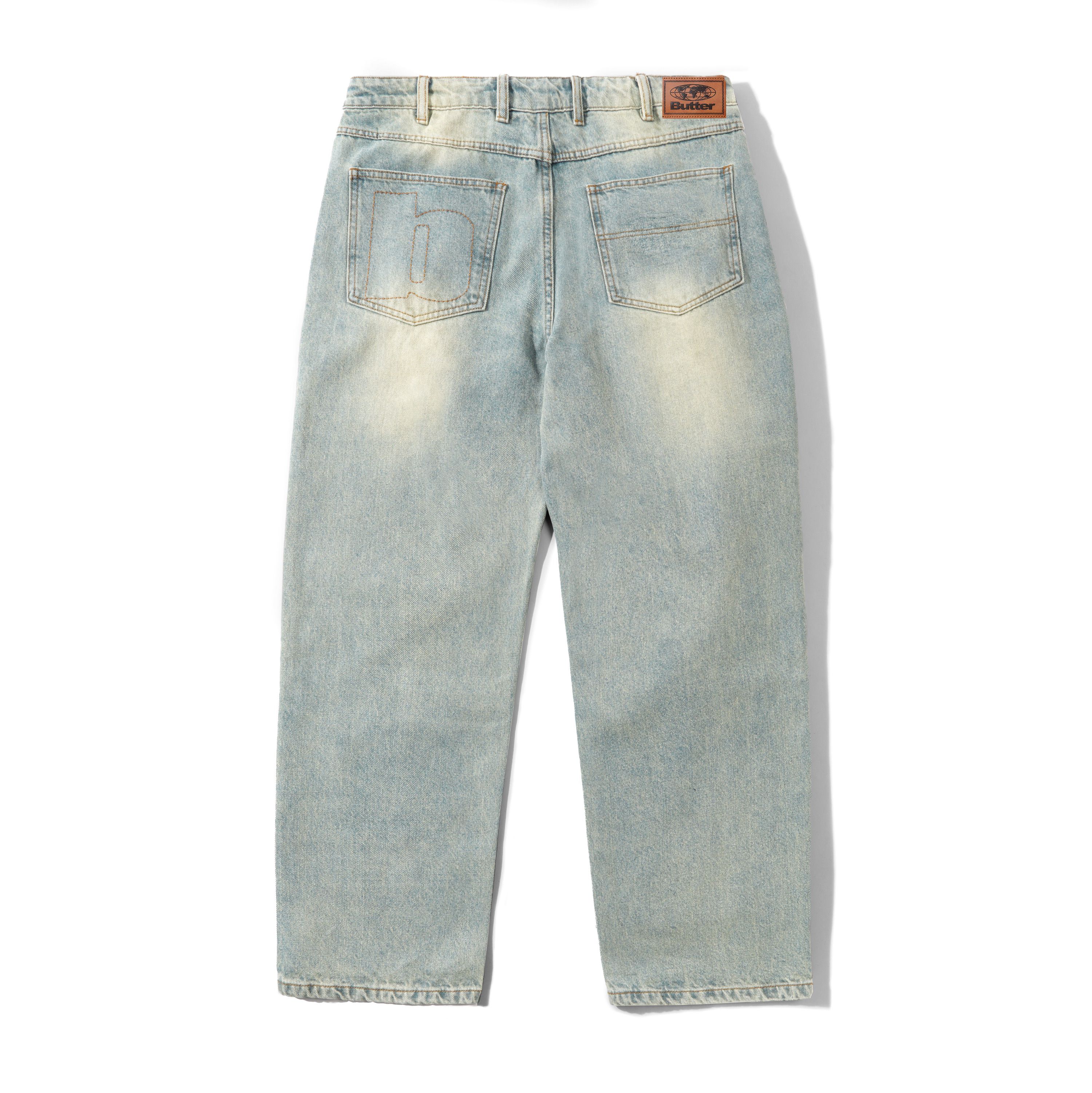 Ace Denim Jeans, Distressed Light Blue - Image 2