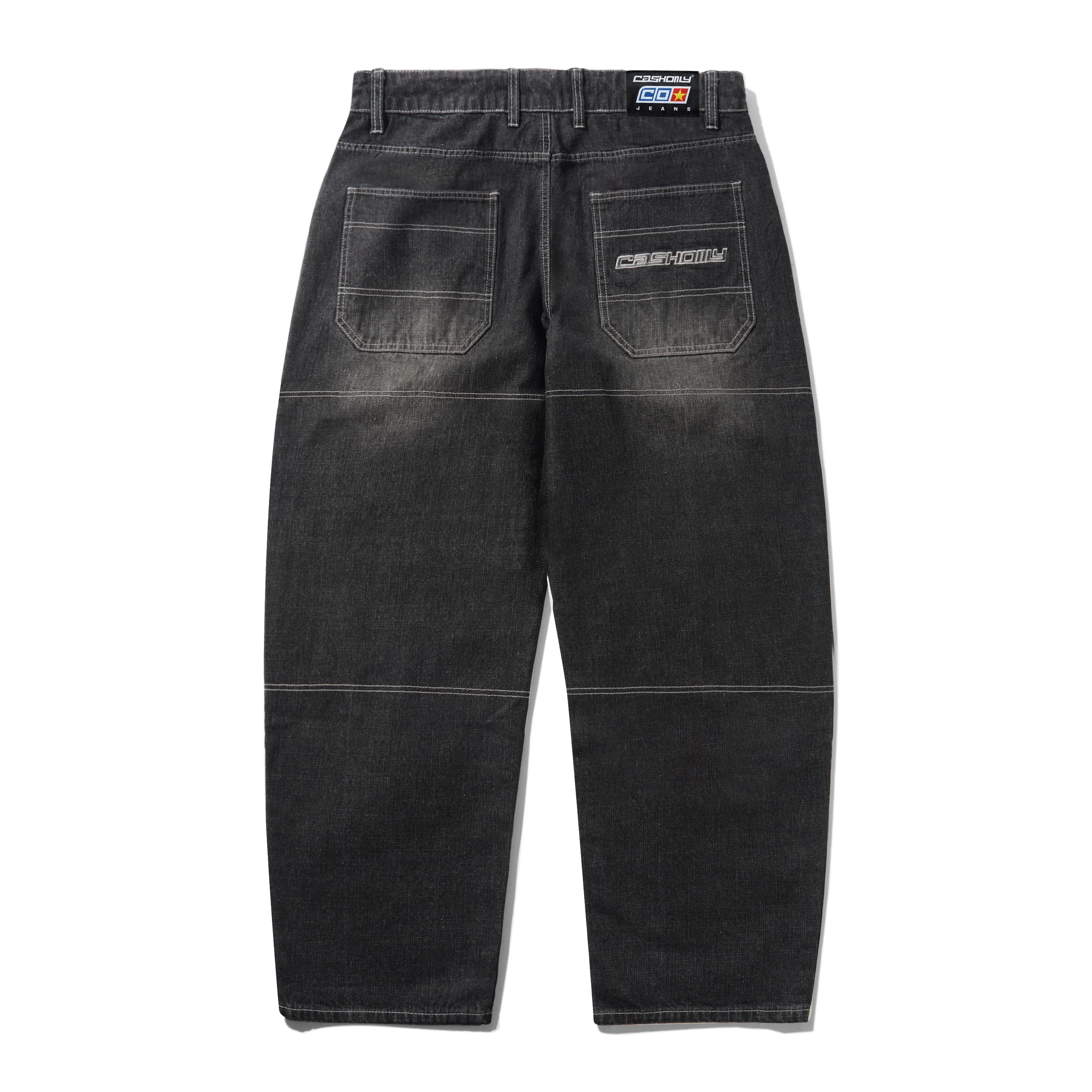 Aleka Denim Jeans, Streaky Black Wash - Image 2