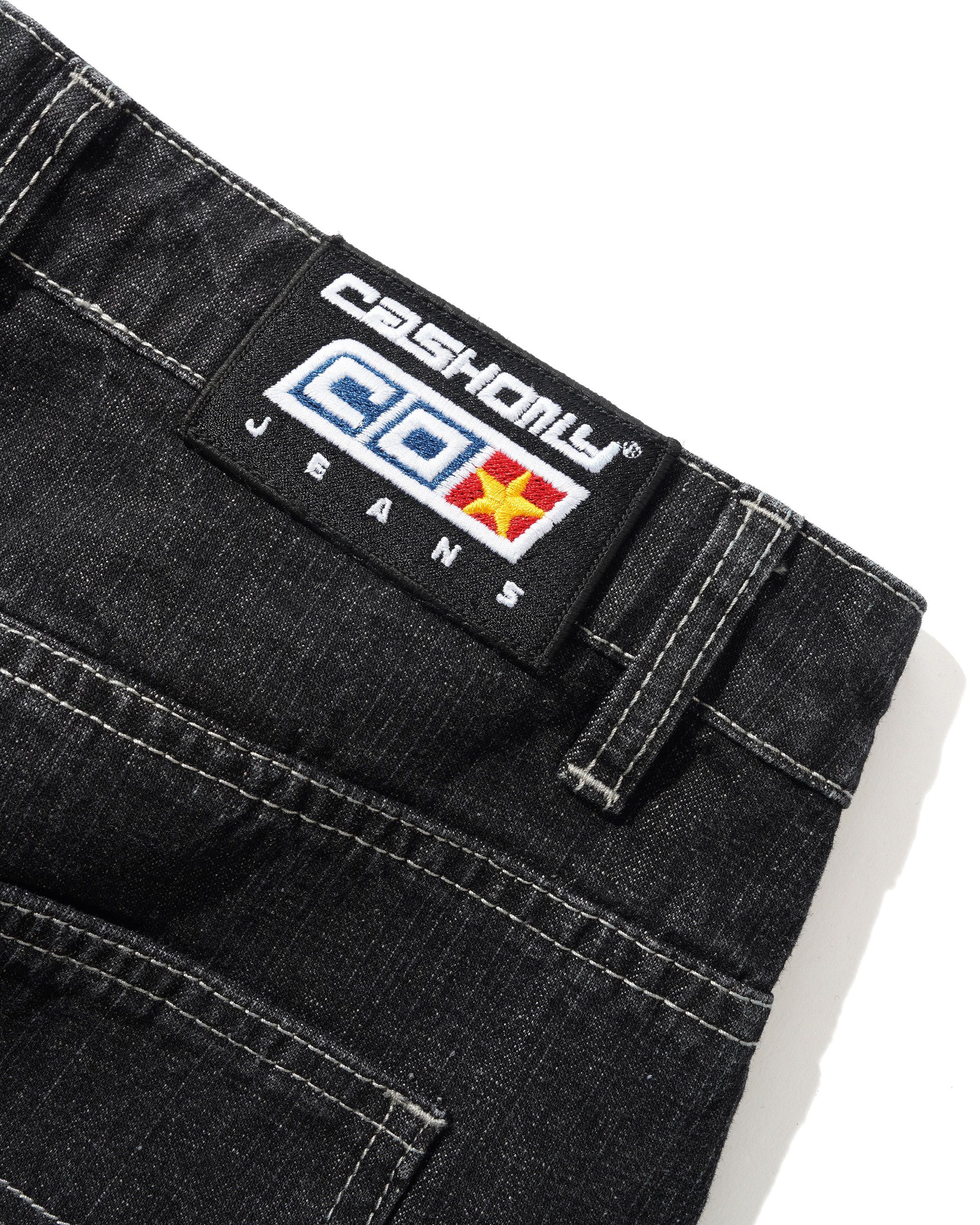 Aleka Denim Jeans, Streaky Black Wash - Image 3