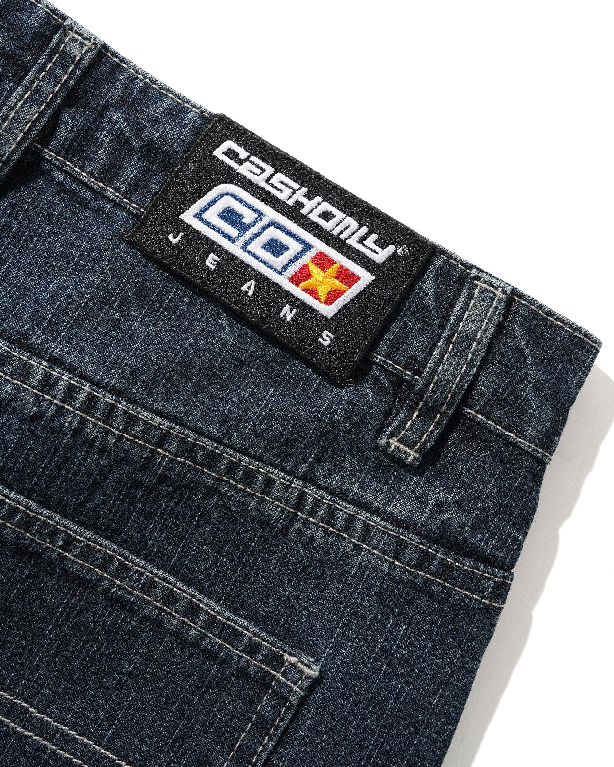 Aleka Denim Jeans, Streaky Navy Wash - Image 6