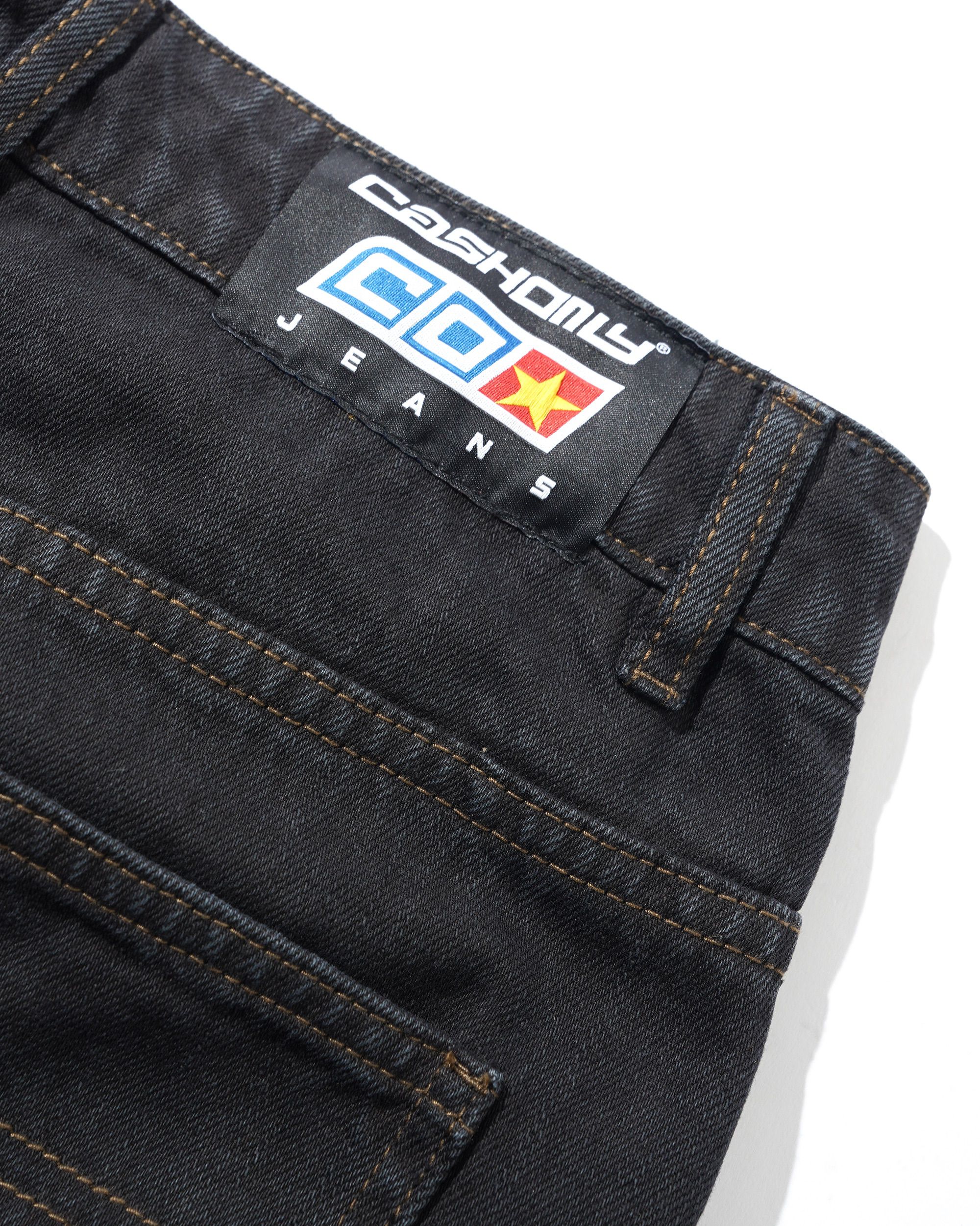 Aleka Denim Jeans, Flat Black - Image 4