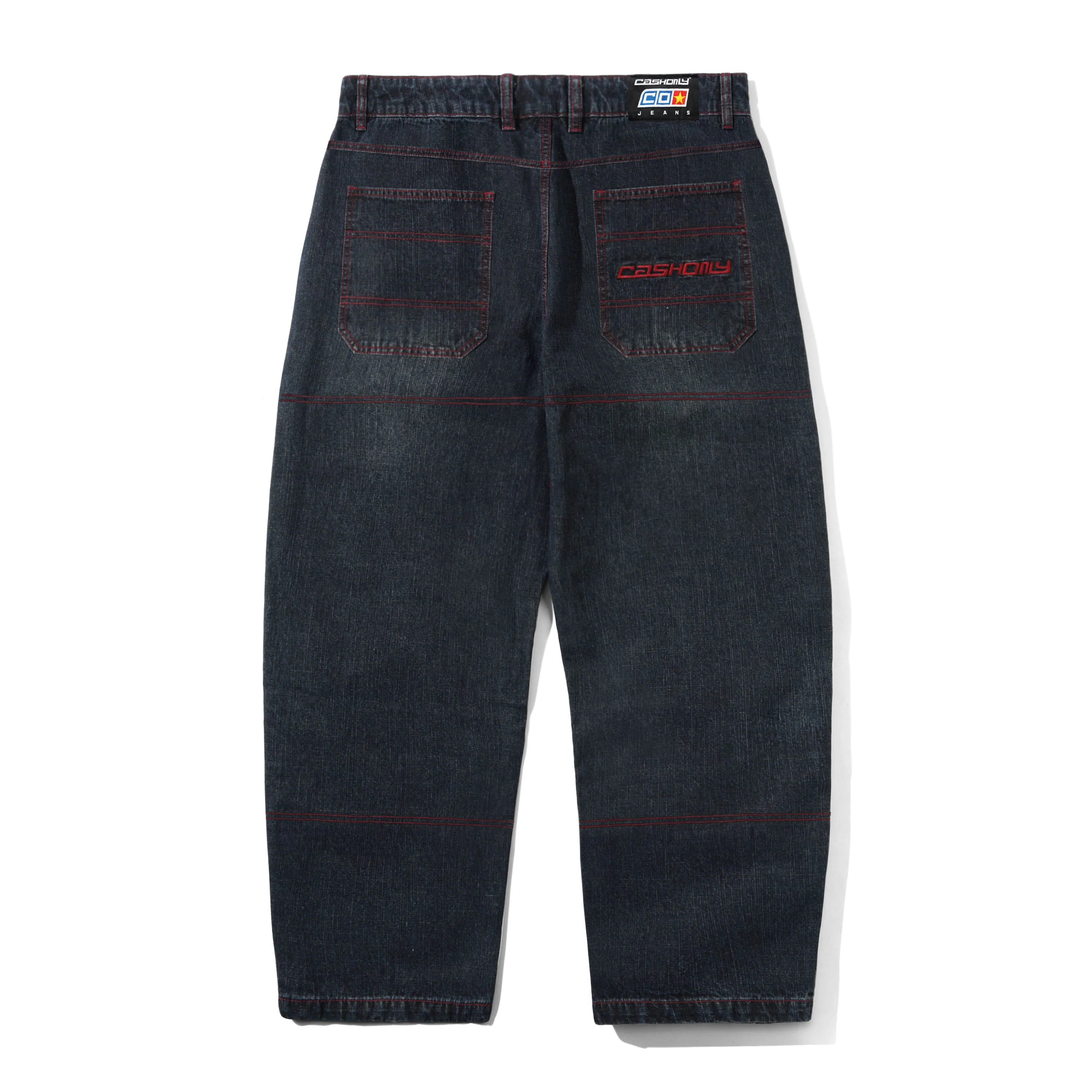 Aleka Denim Jeans, Washed Streaky Denim - Image 2