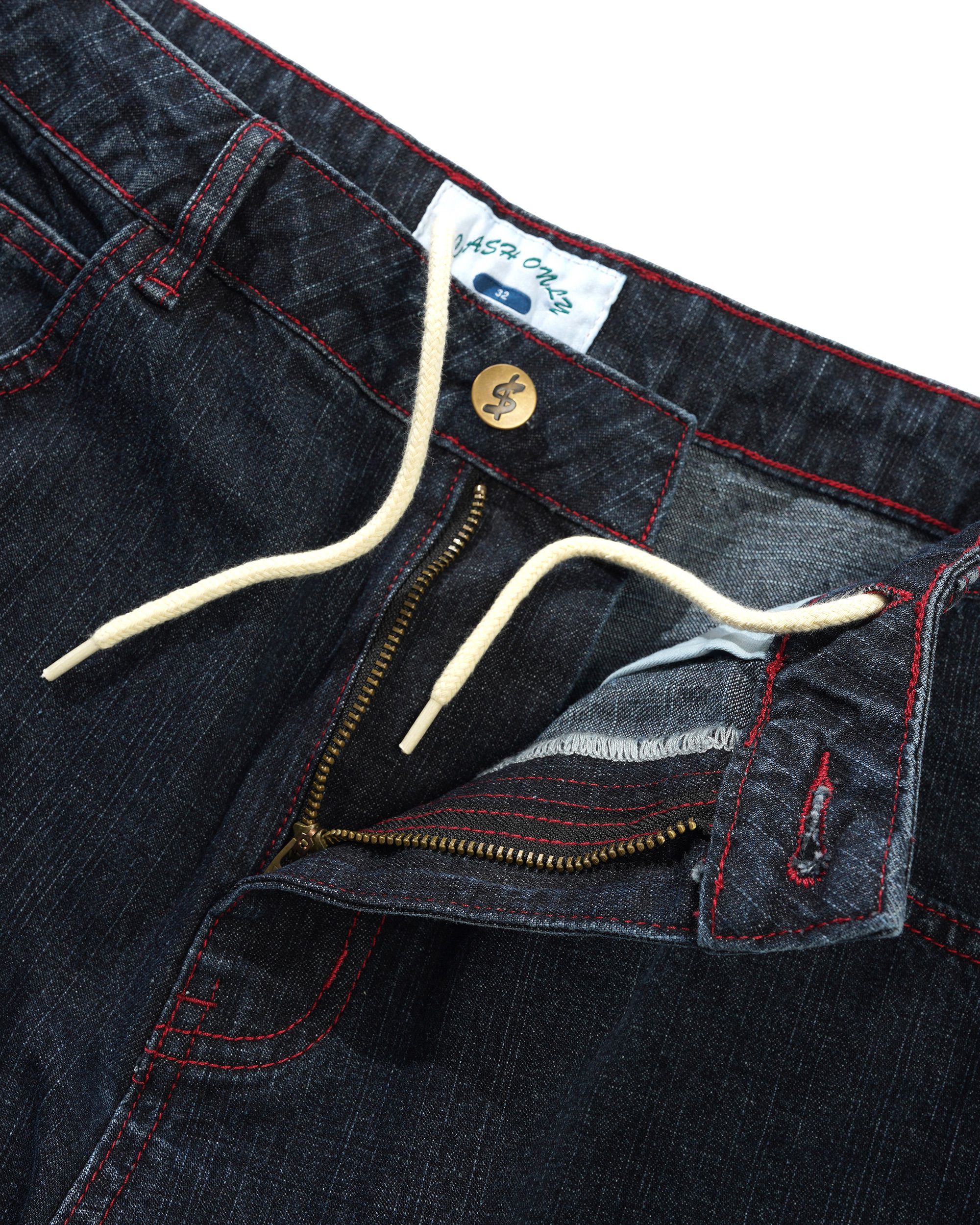 Aleka Denim Jeans, Washed Streaky Denim - Image 4