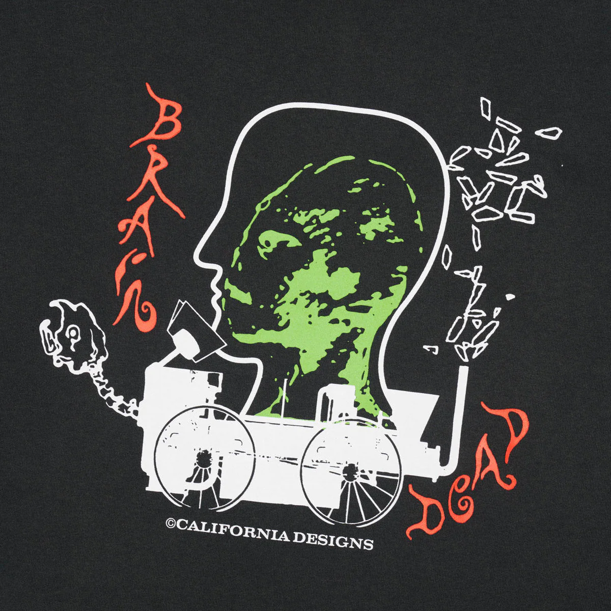 Alien Tractor Tee, Washed Black - Image 2