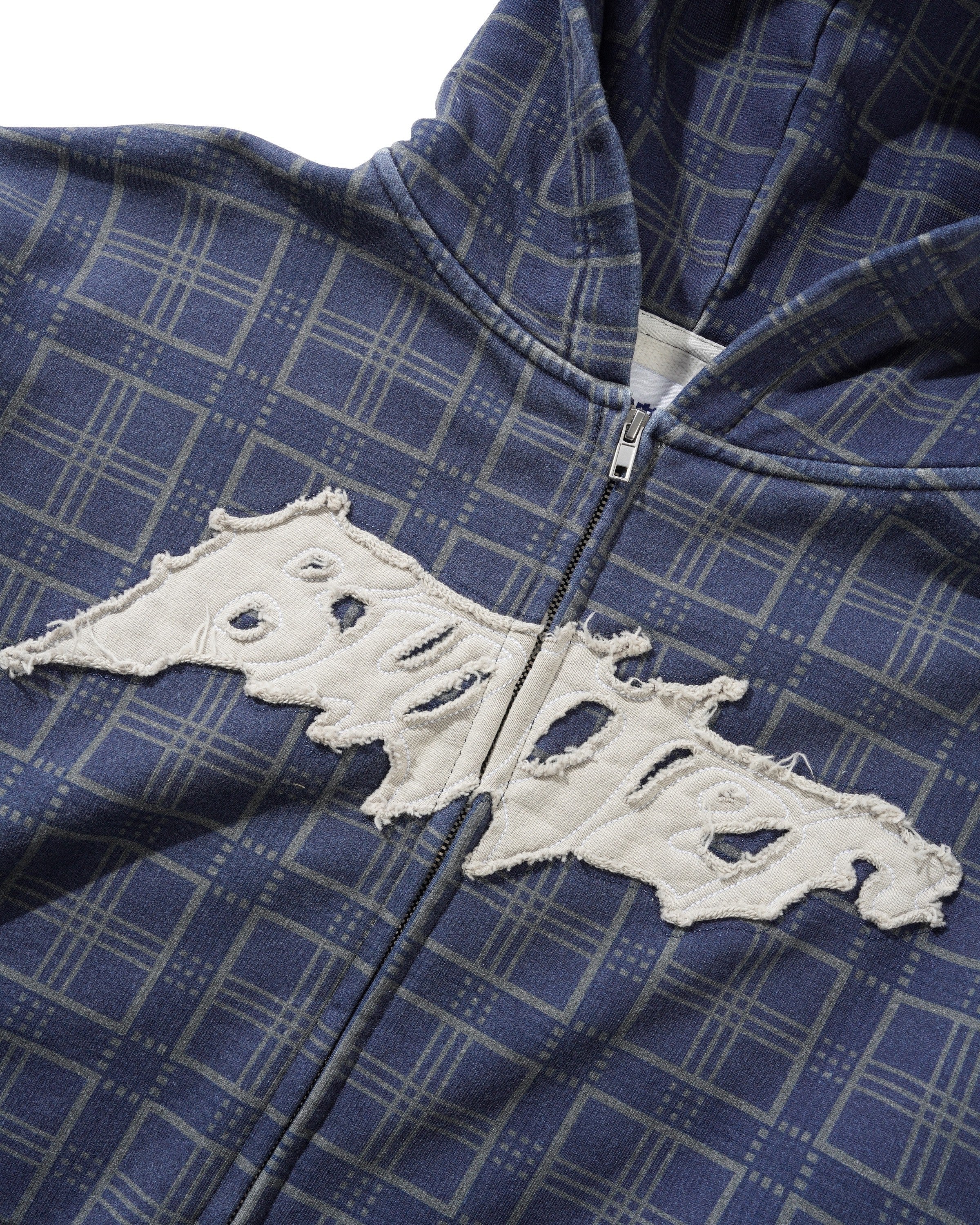Amplify Zip-Thru Hood, Washed Navy Plaid - Image 2
