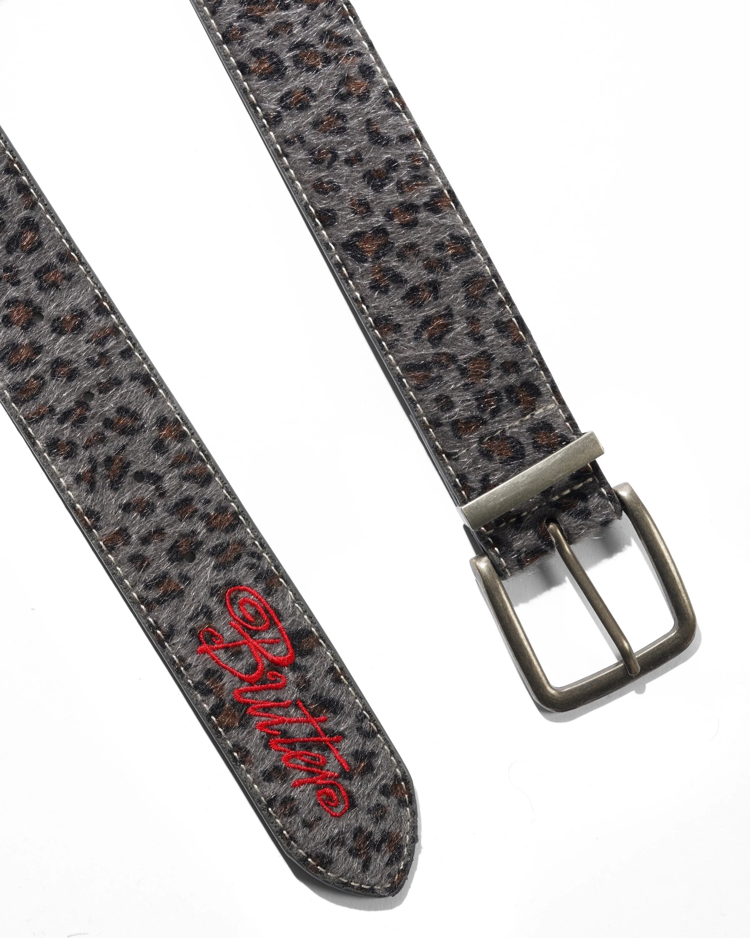 Animal Hide Belt, Grey Leopard - Image 2