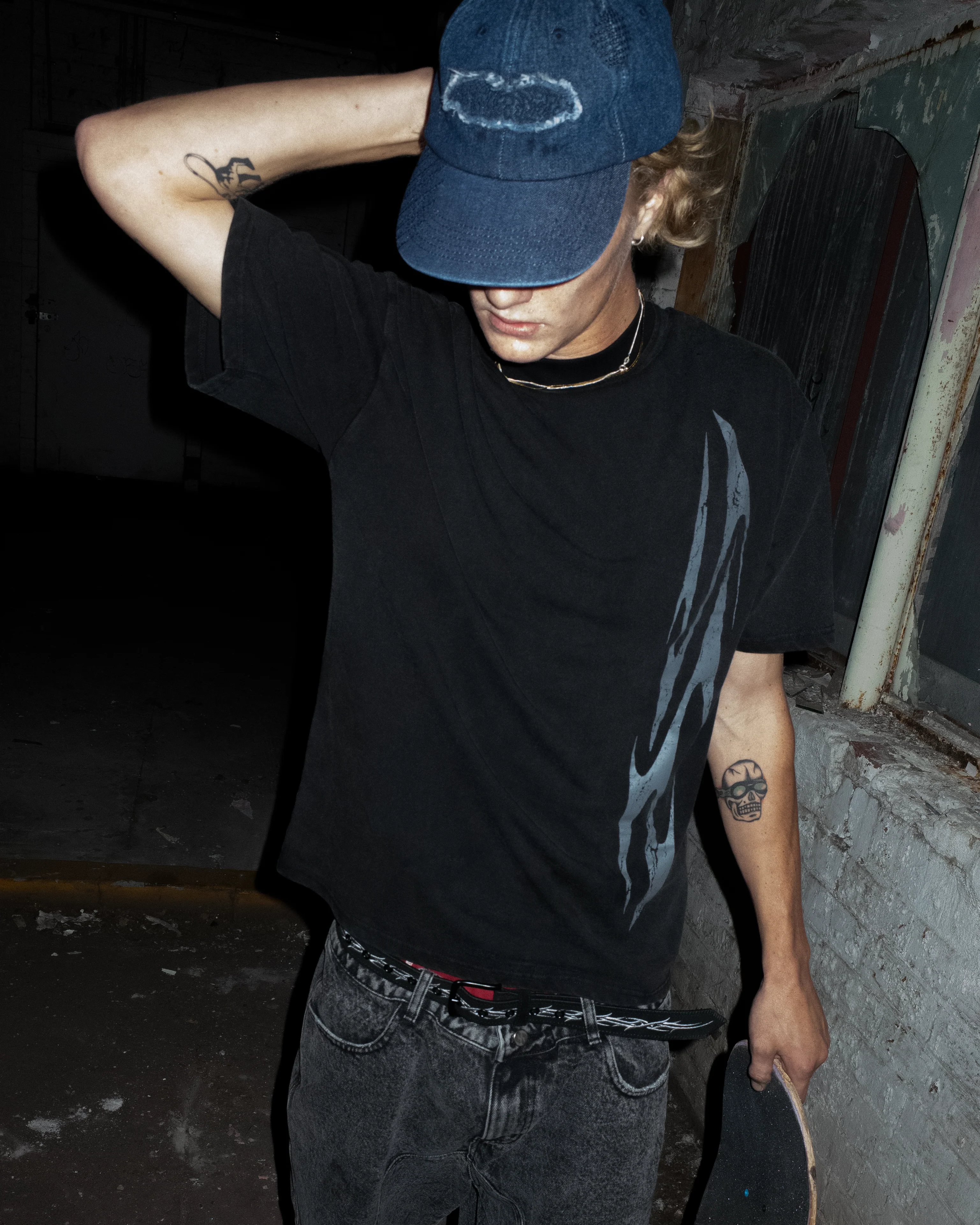 Applique Denim Cap, Blue - Image 4