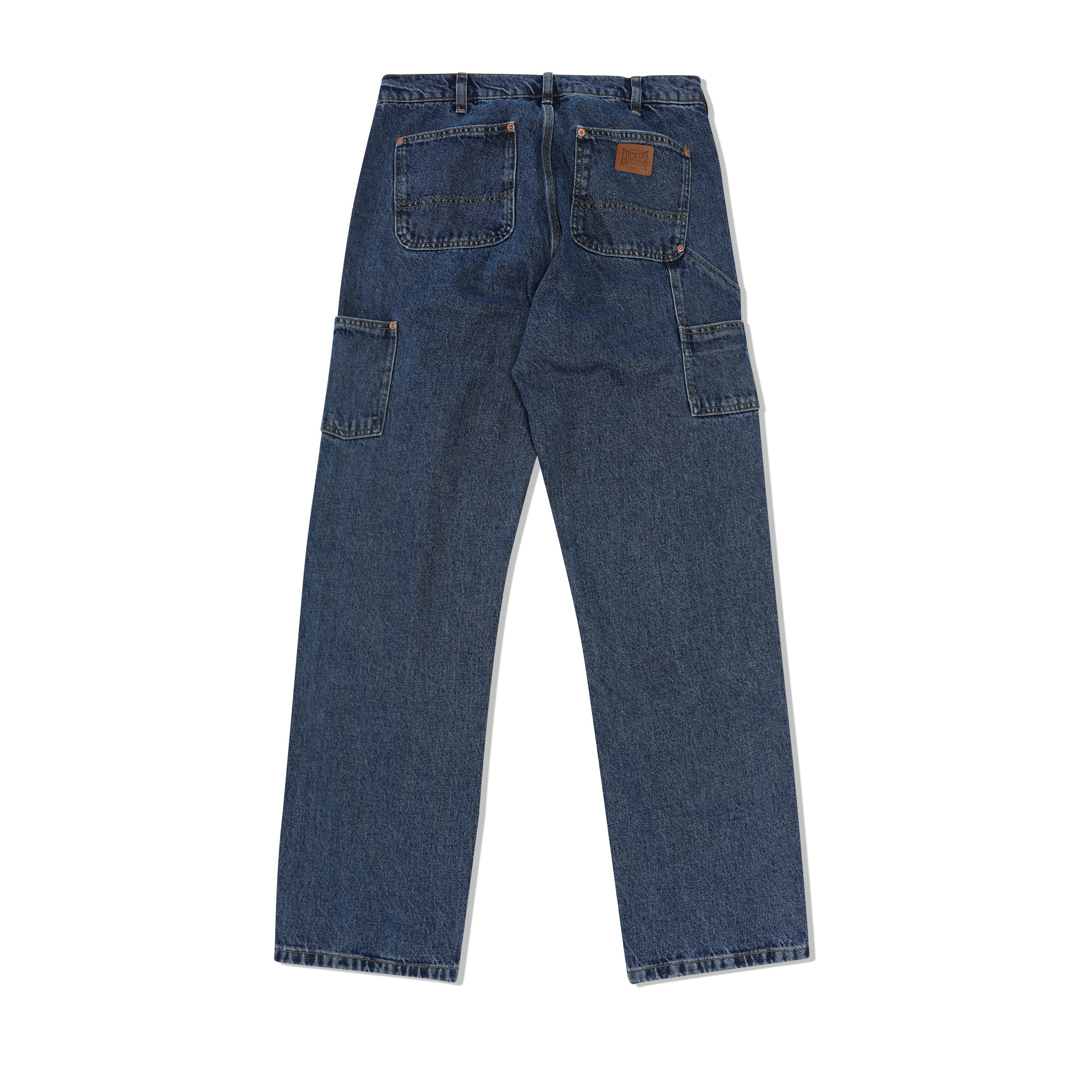 Ave Double Knee Denim Jeans, Blue - Image 3