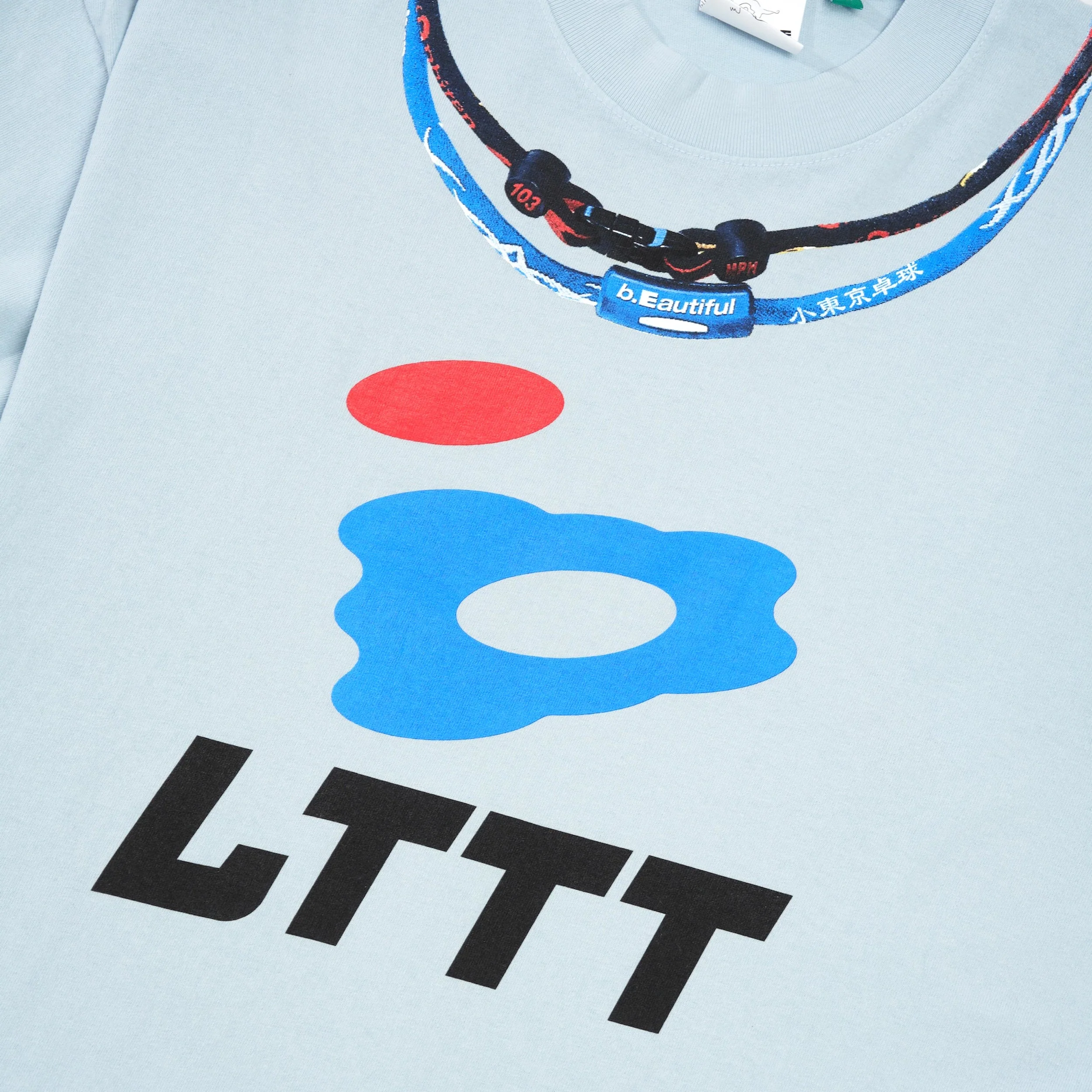 b.Eautiful x LTTT Joy Tee, Light Blue - Image 2