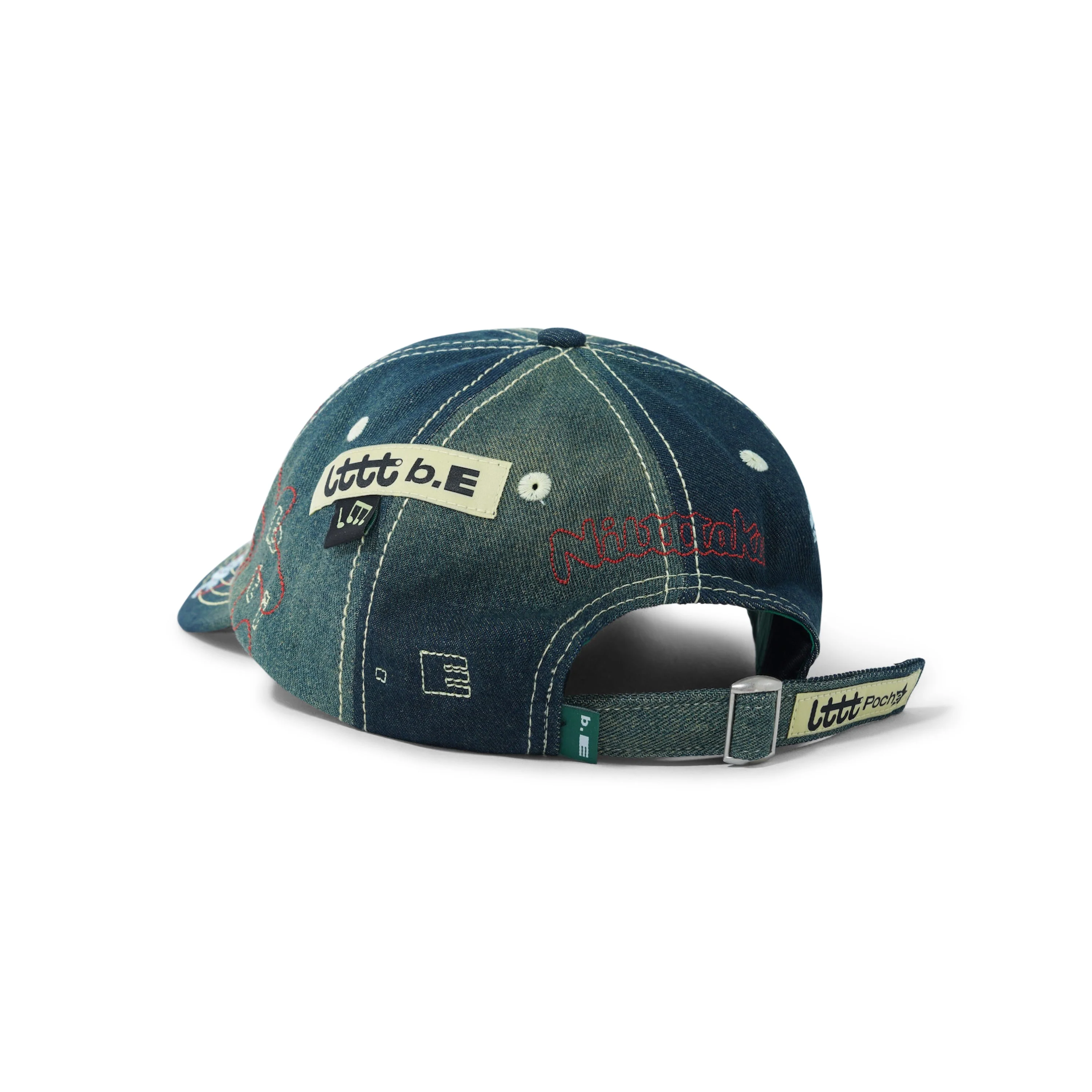 b.Eautiful x LTTT Vapor Hat, Fade Denim / Red - Image 2