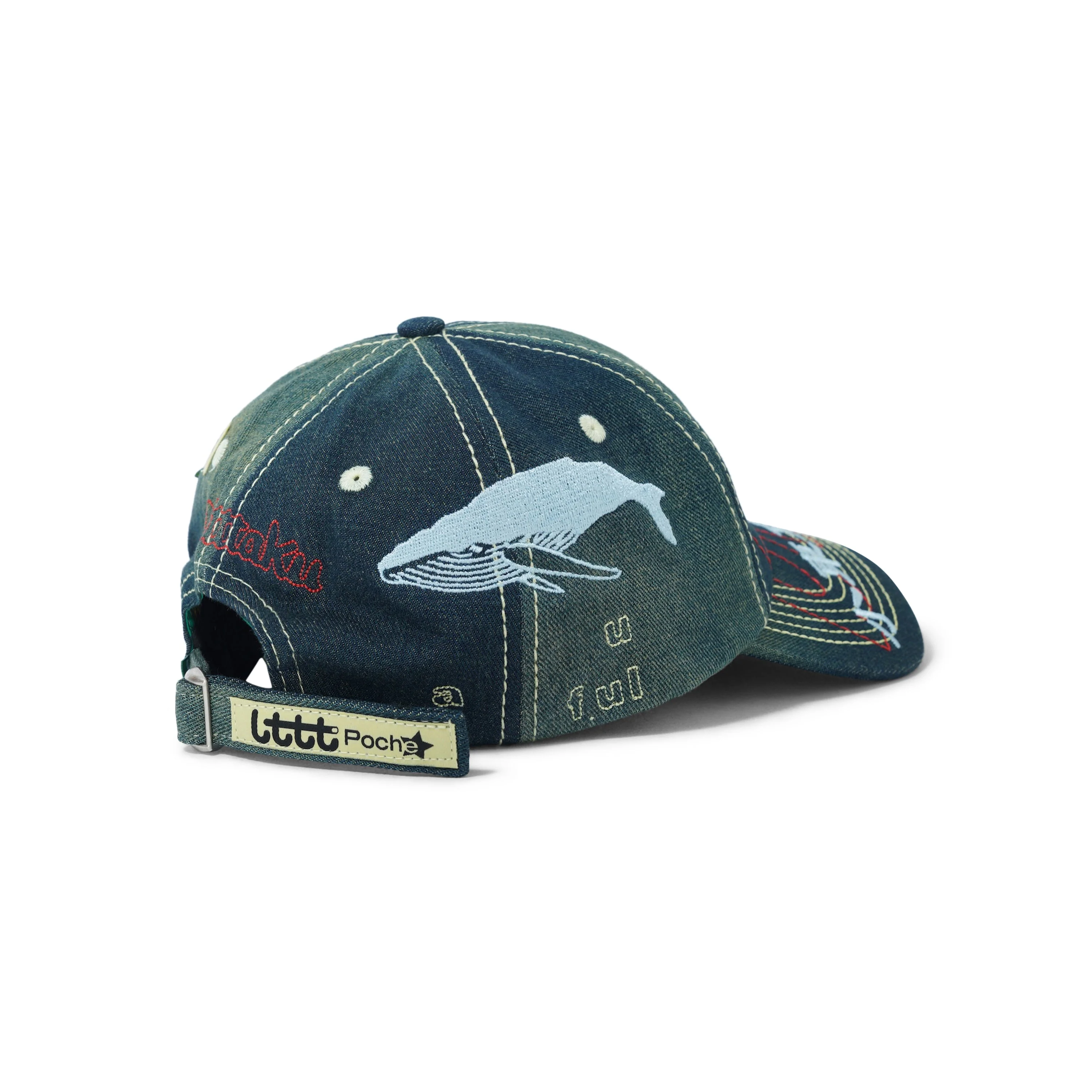 b.Eautiful x LTTT Vapor Hat, Fade Denim / Red - Image 3