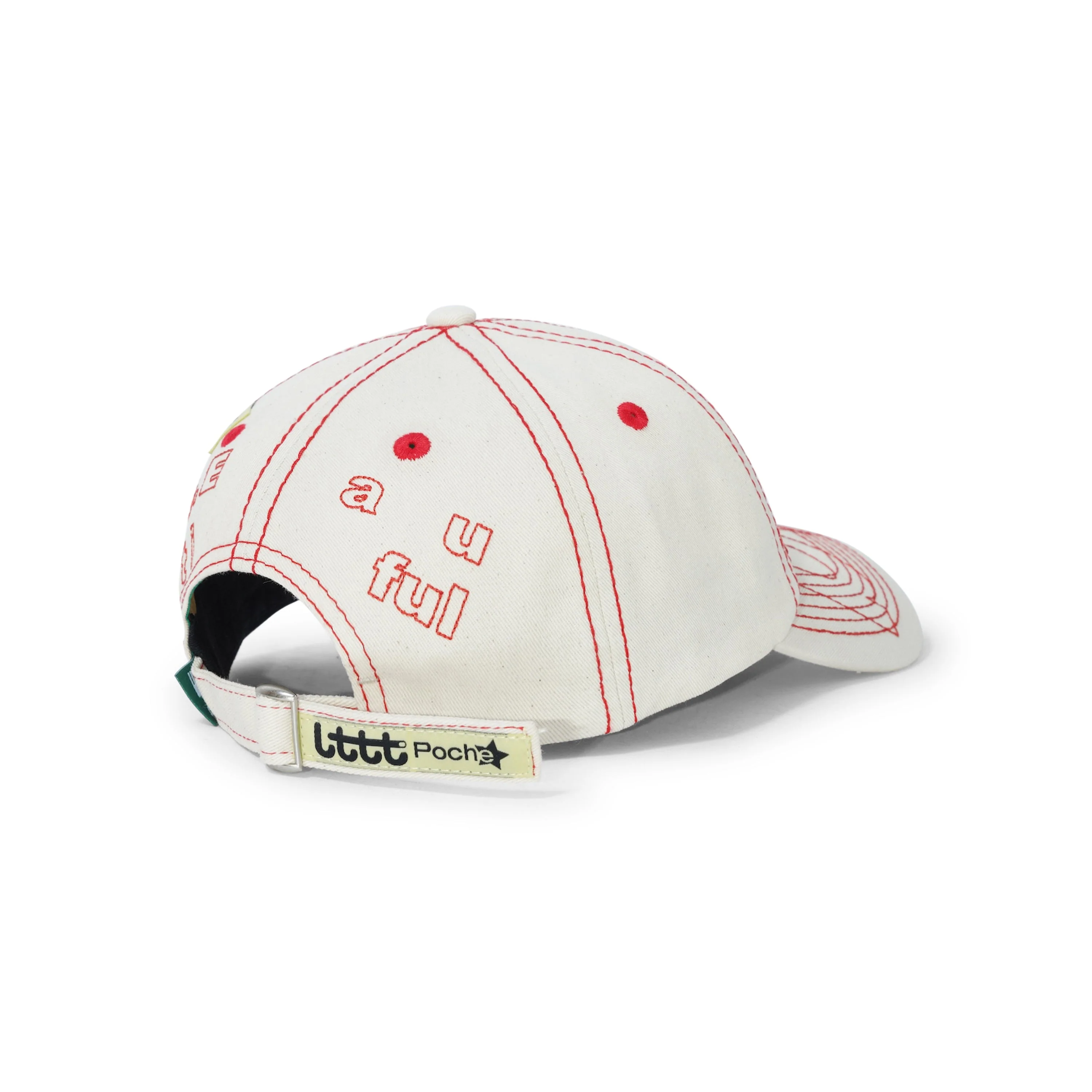b.Eautiful x LTTT Vapor Hat, Natural / Red - Image 3