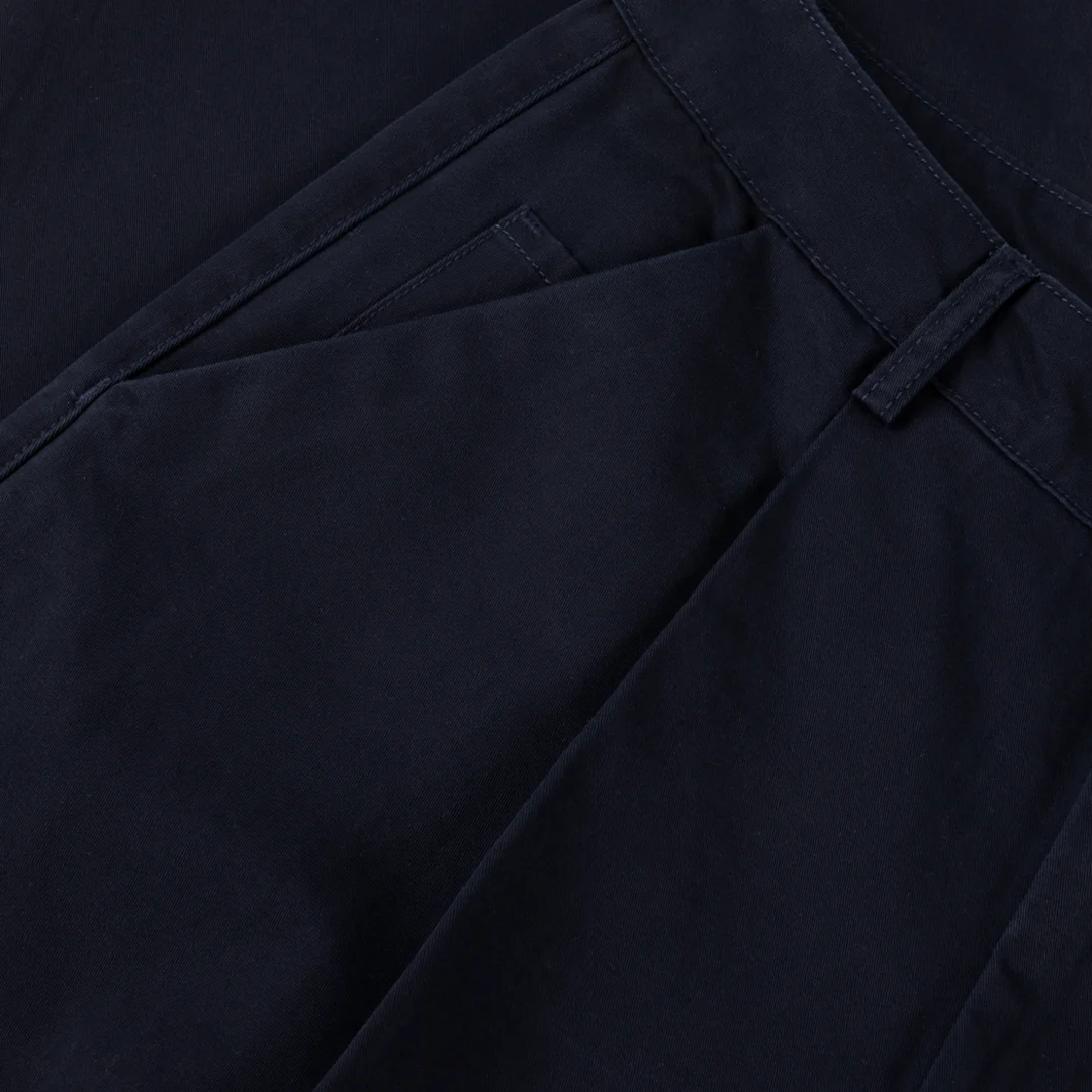 Baggy Chino Pants, Navy - Image 4