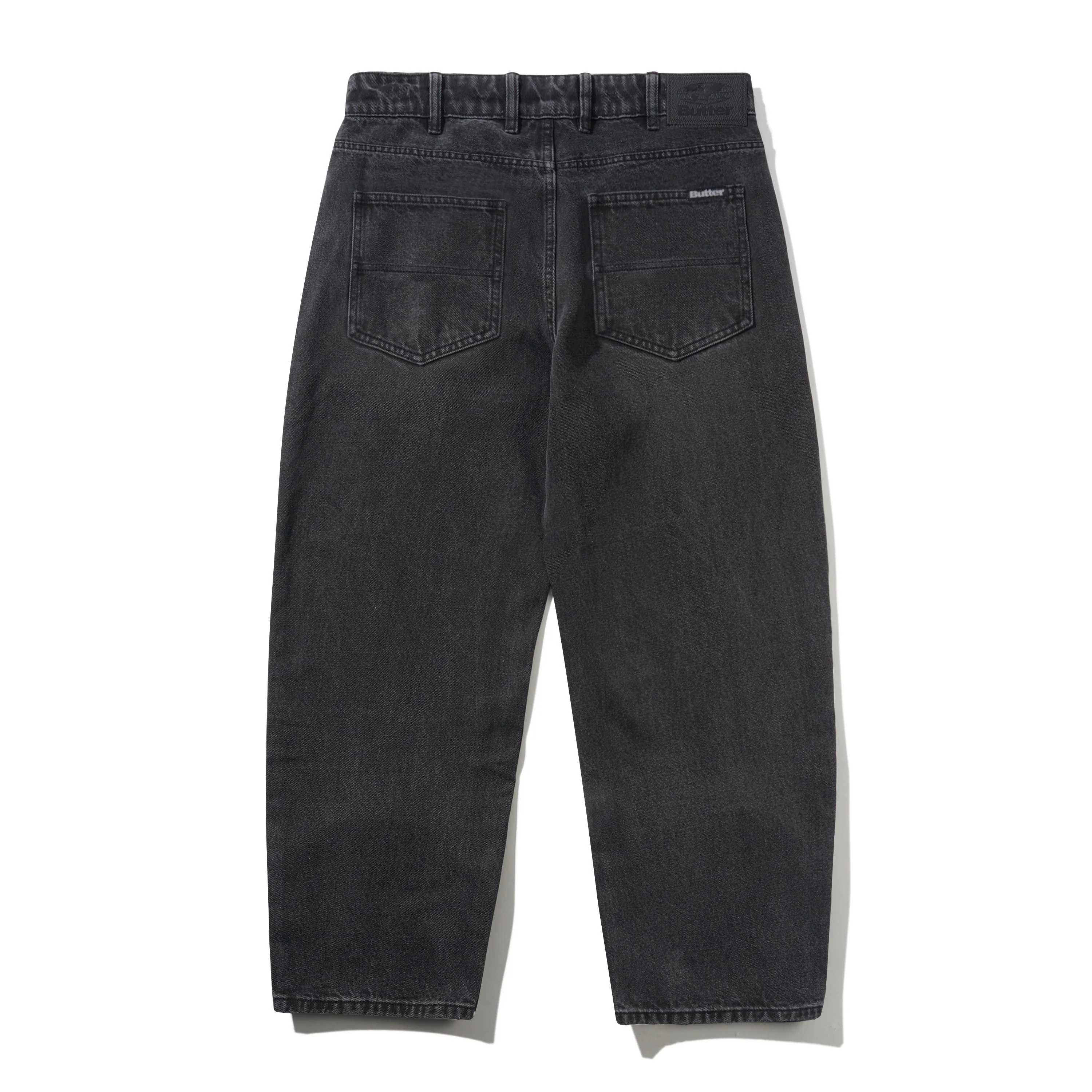 Baggy Denim Jeans, Distressed Black - Image 2
