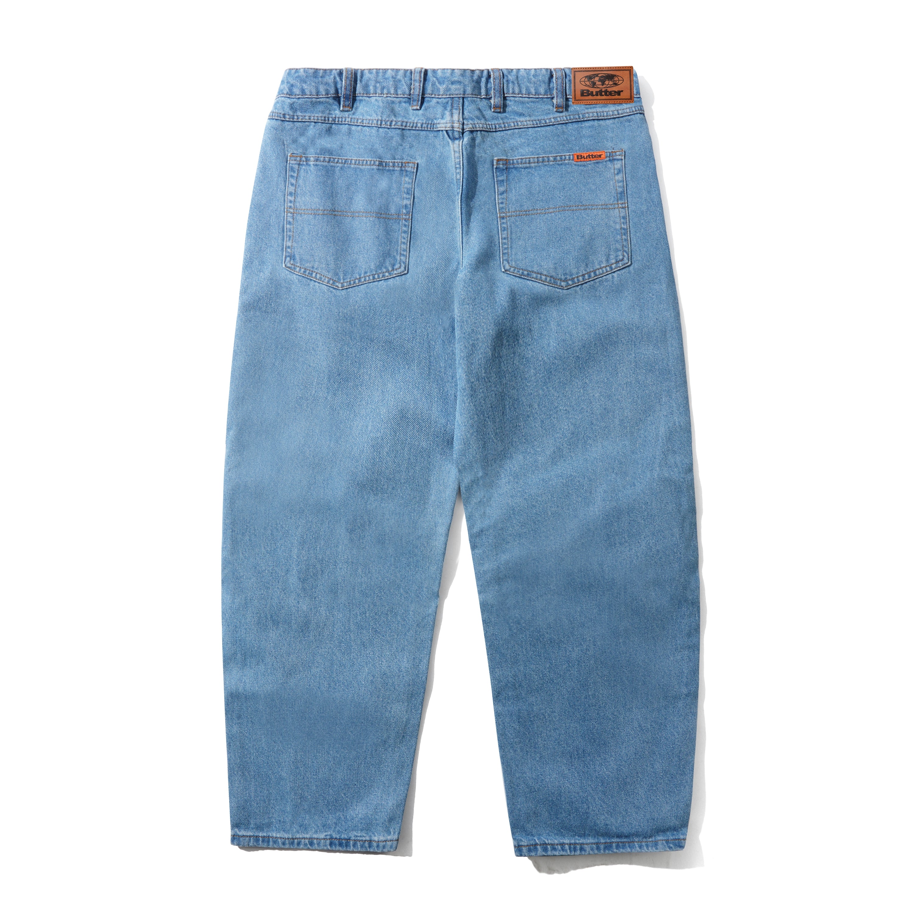 Baggy Denim Jeans, Washed Indigo - Image 2