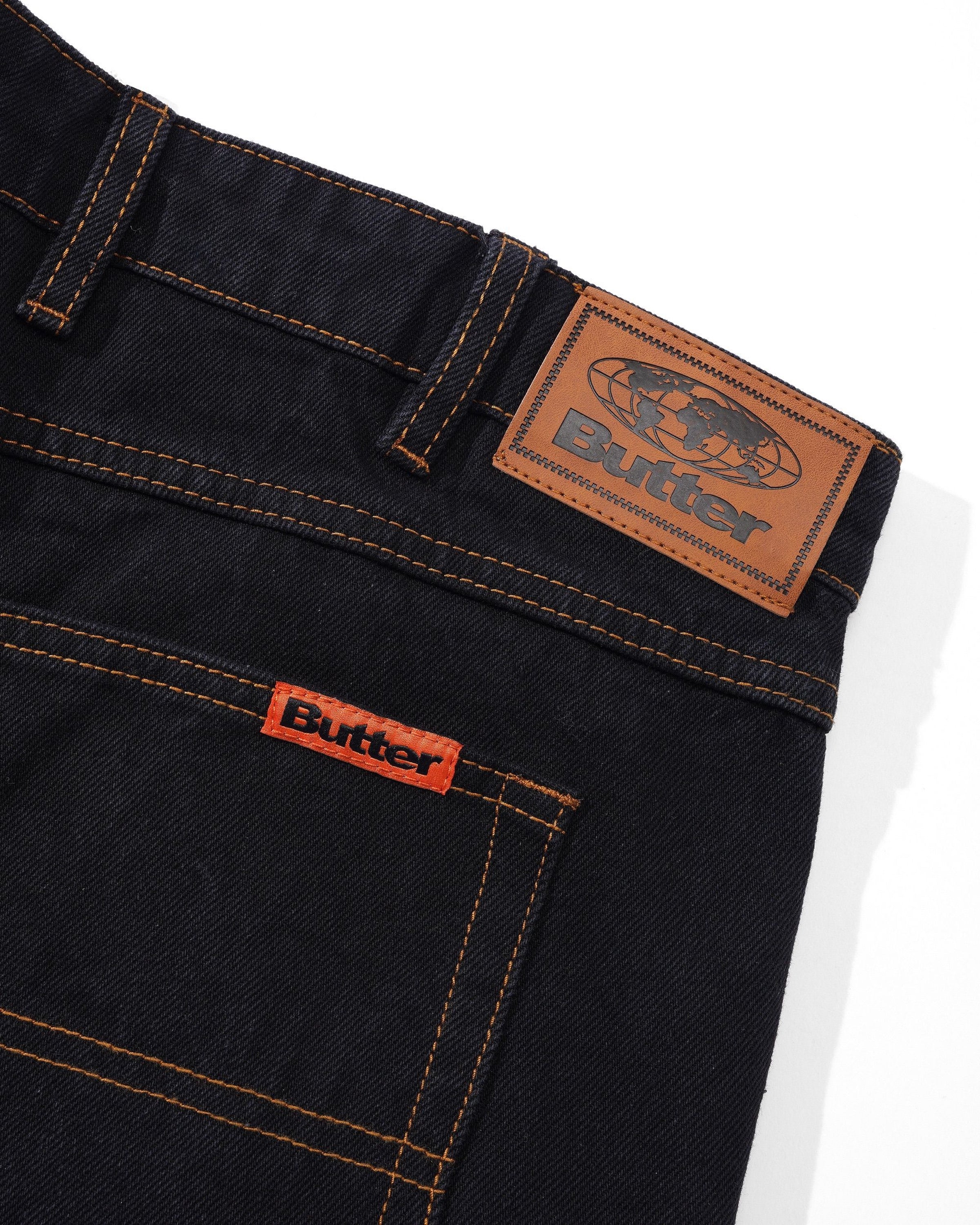 Baggy Denim Shorts, Washed Black - Image 3