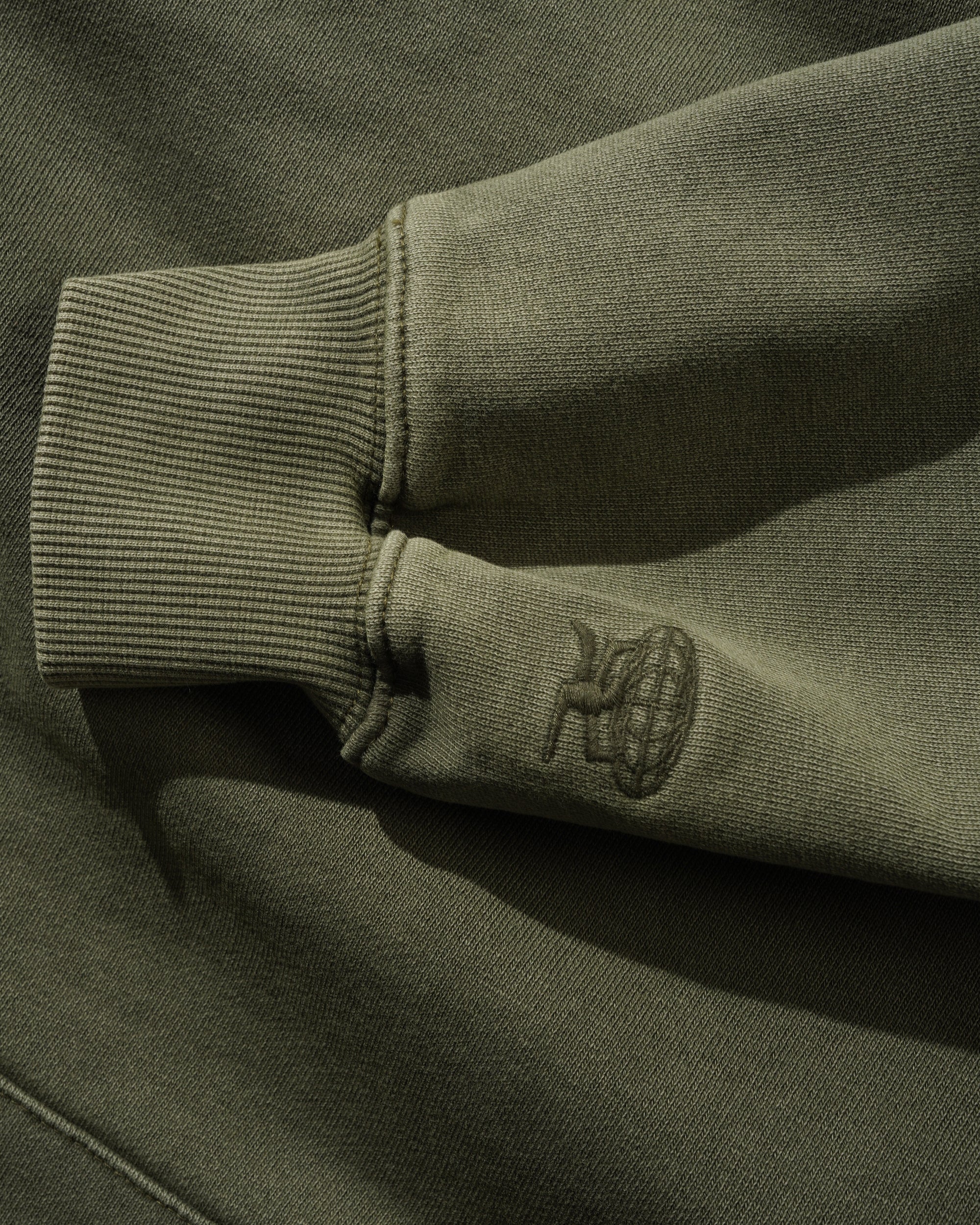 Basic Pullover Hood, Washed Army - Image 3