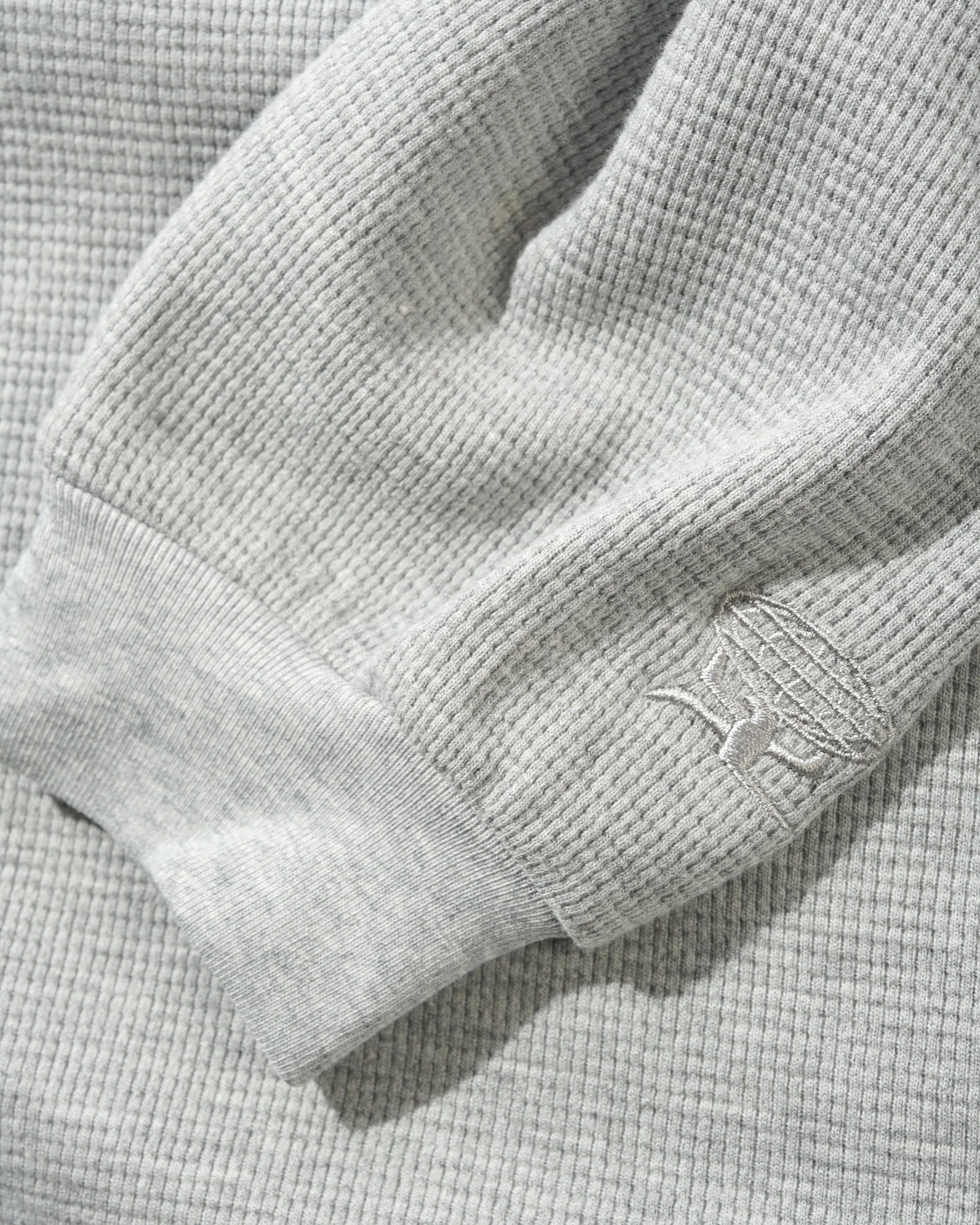 Basic Waffle L/S Tee, Ash - Image 3