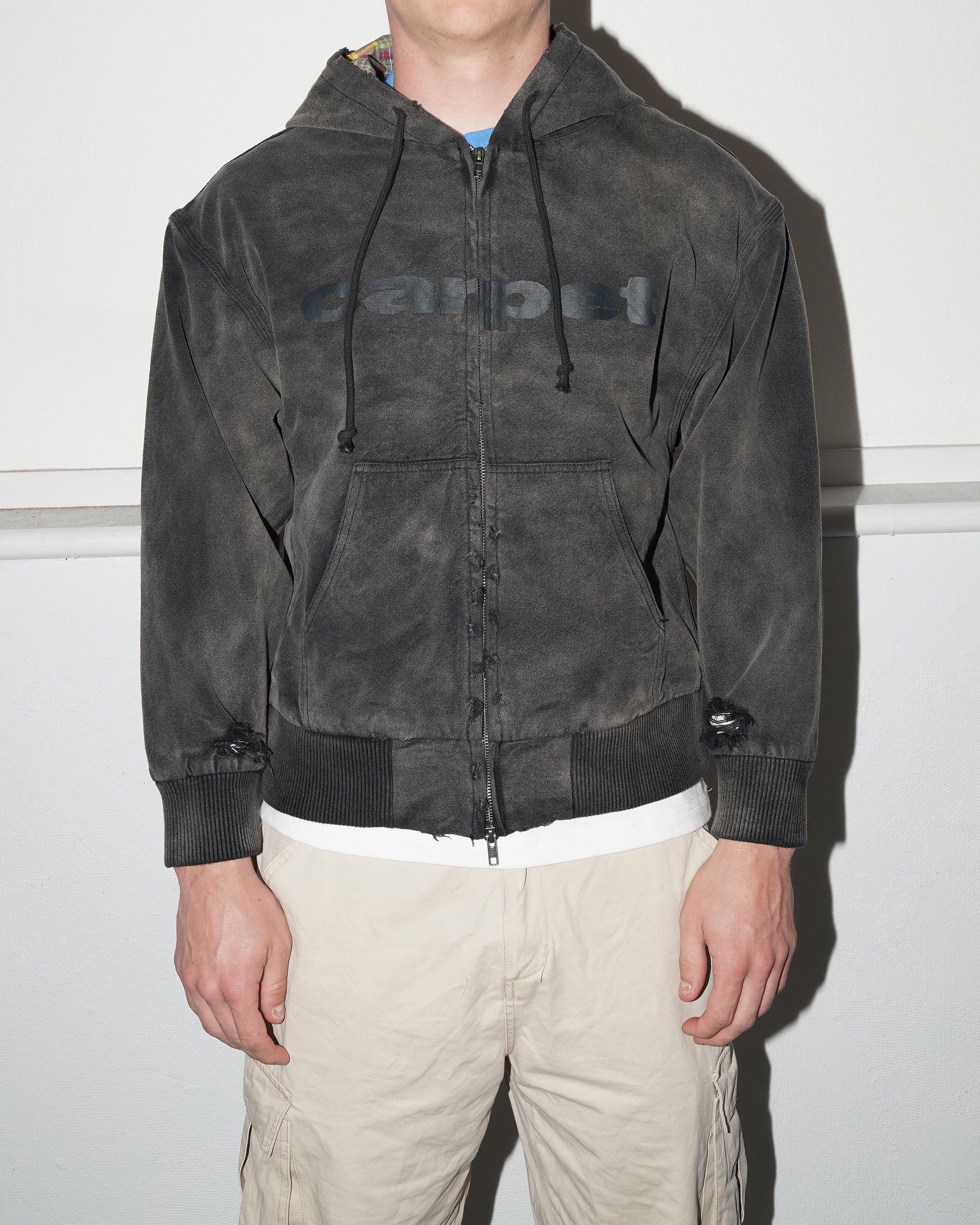 Beatup Denim Jacket, Black - Image 4