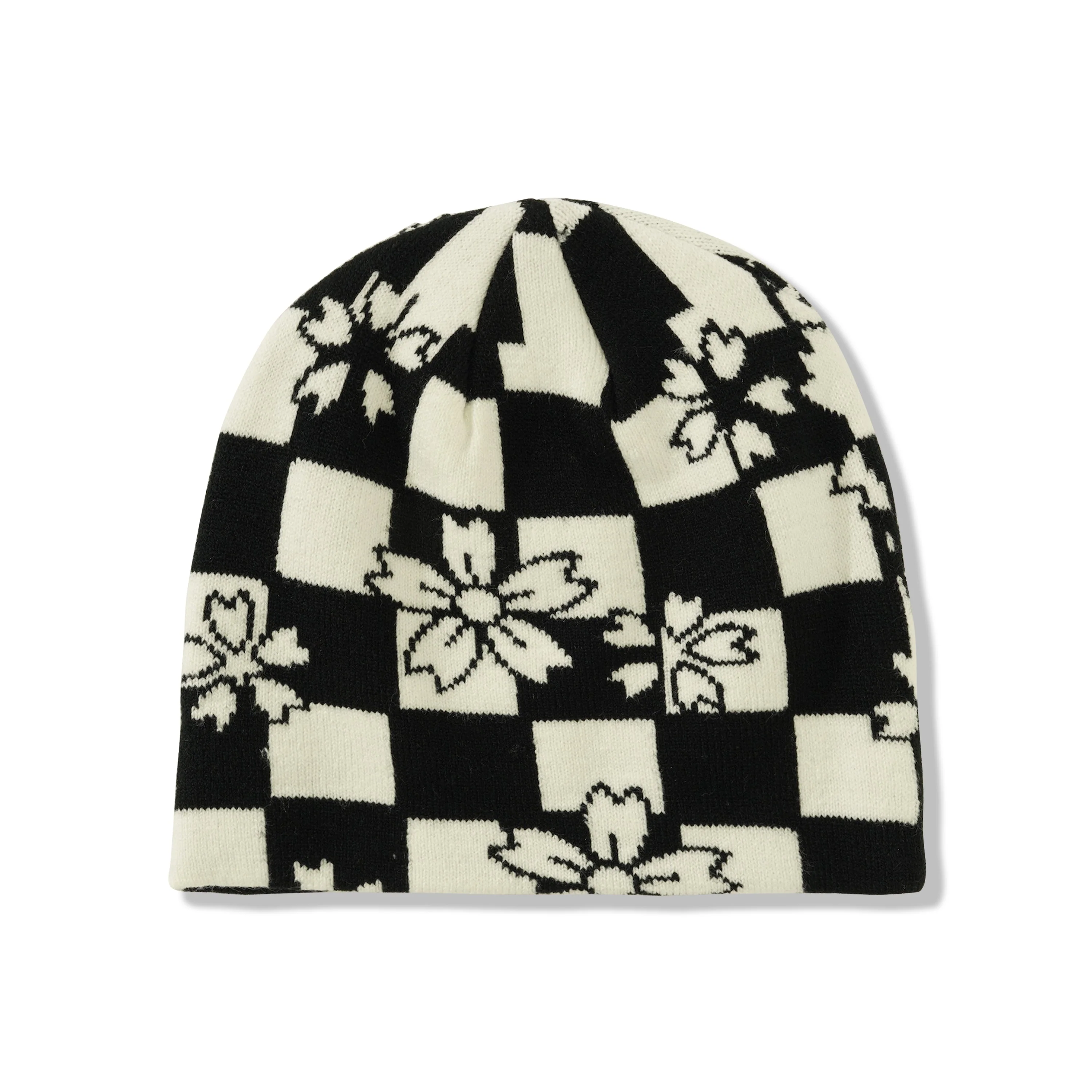 Sakura Checker Beanie, Black - Image 2