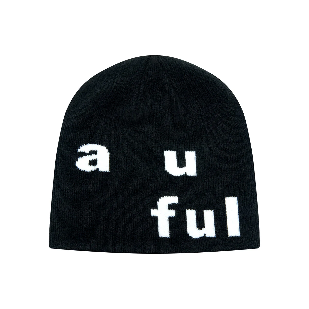 Stacked Logo Beanie, Black - Image 2