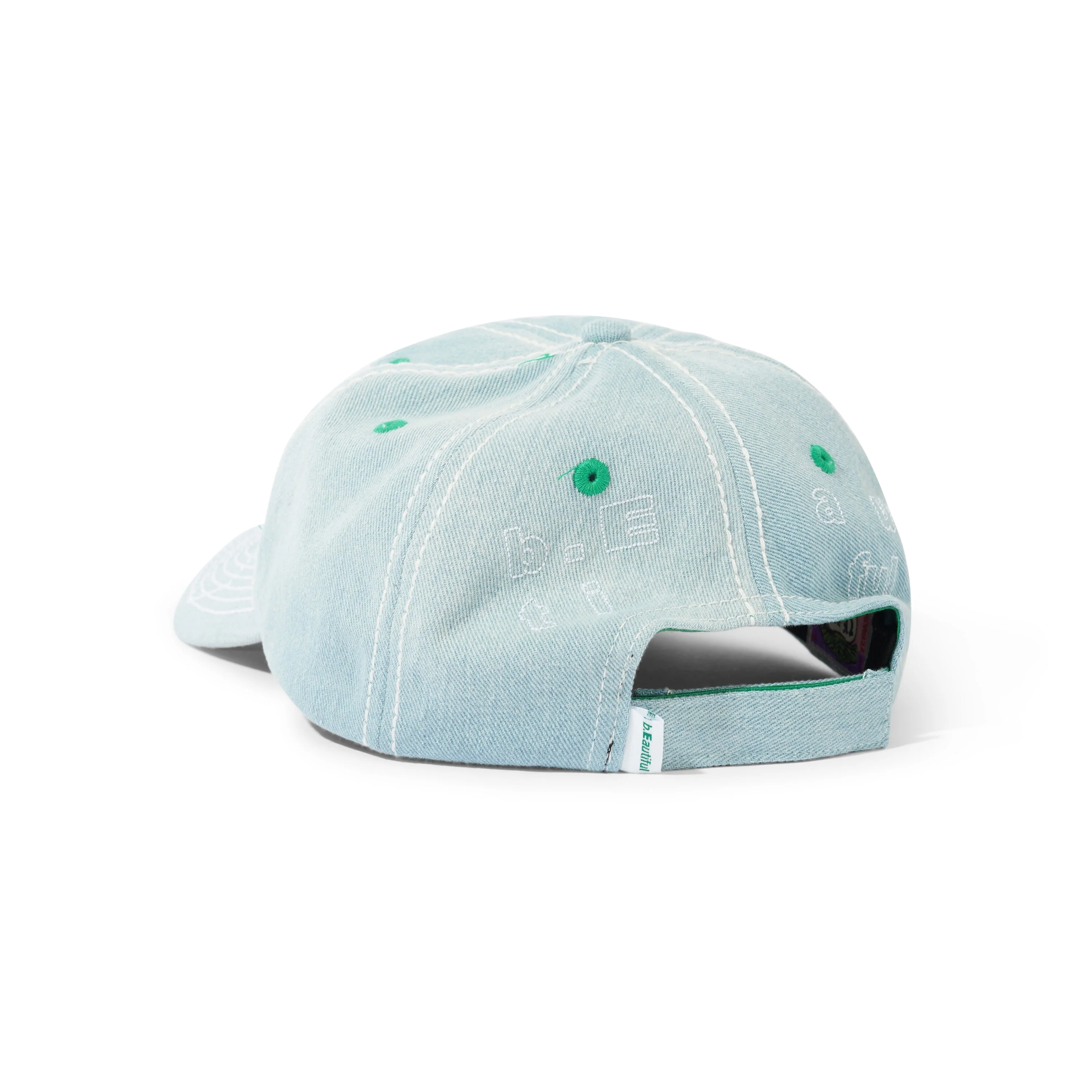 Vapor 6 Panel Hat, Light Denim / White - Image 2
