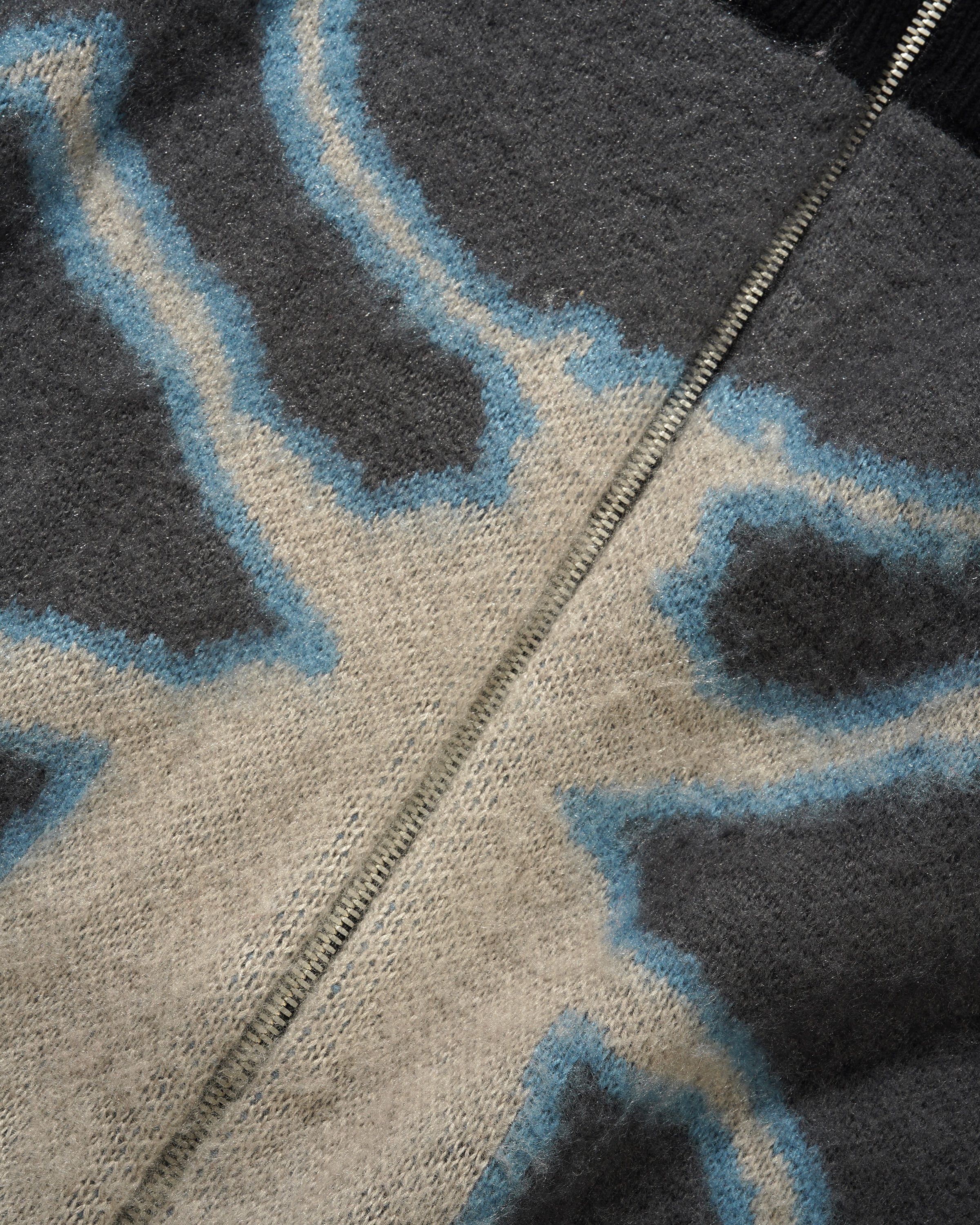 Beetle Zip-Thru Knit Sweater, Black - Image 3