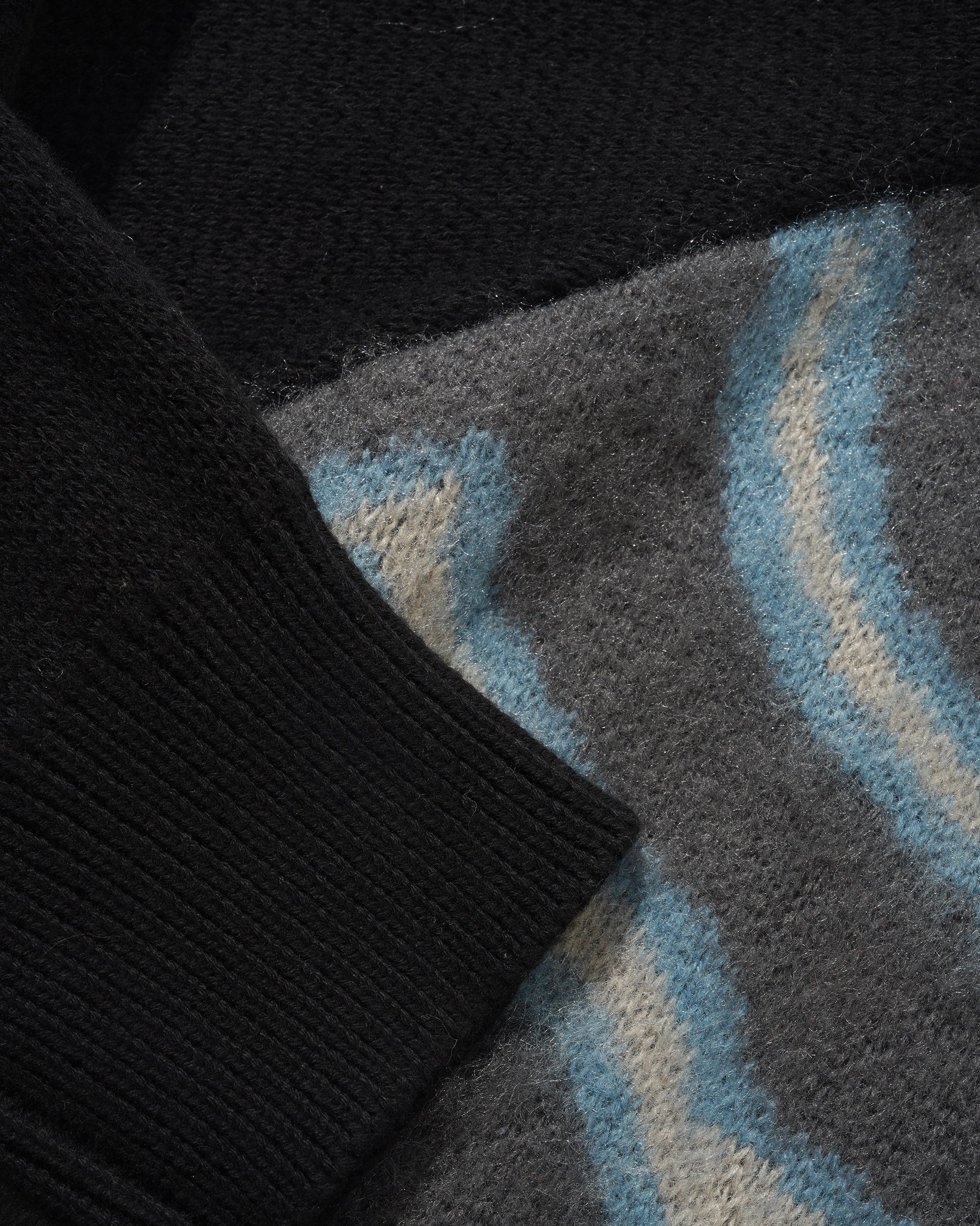 Beetle Zip-Thru Knit Sweater, Black - Image 4