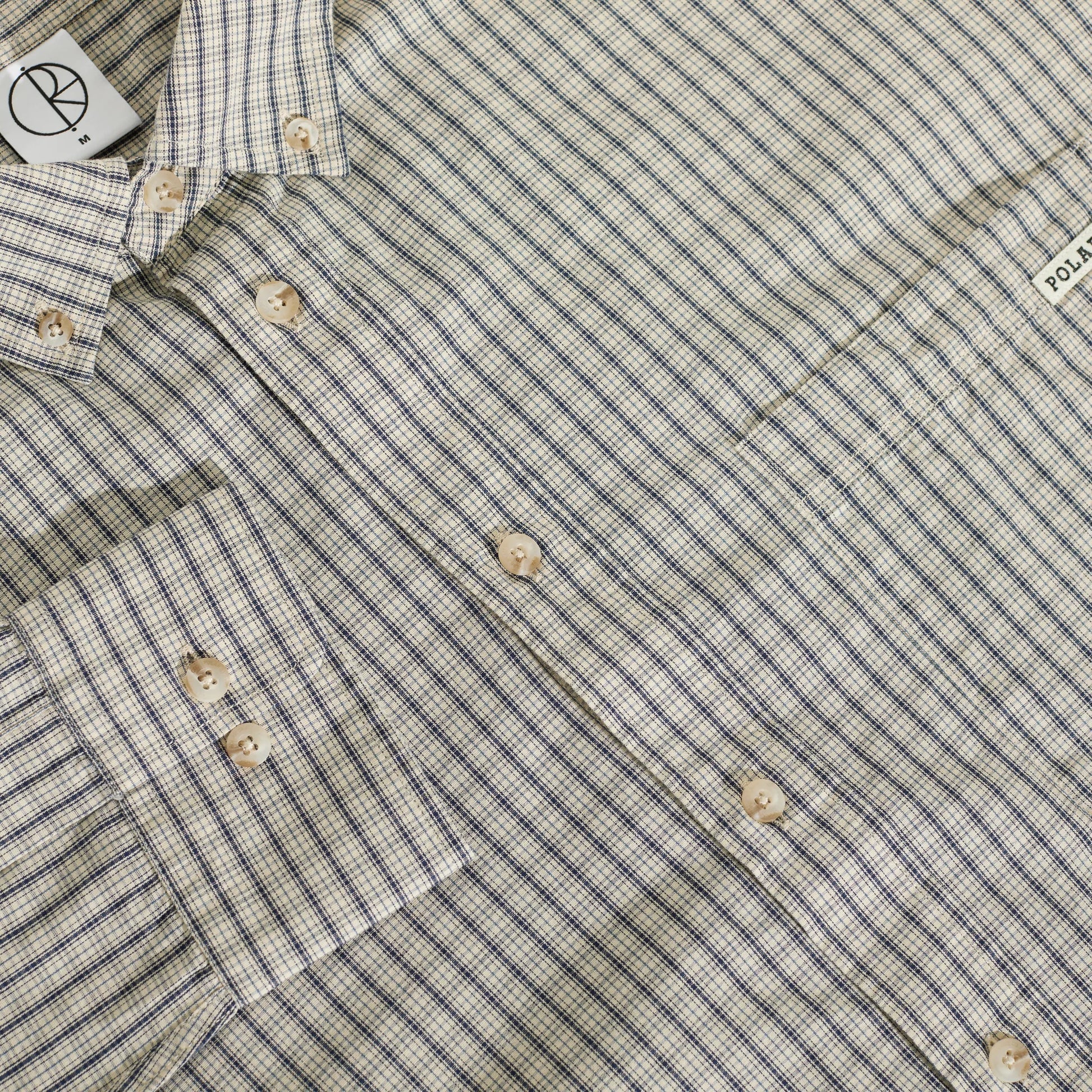 Ben Long Sleeve Shirt, Ivory Check - Image 2