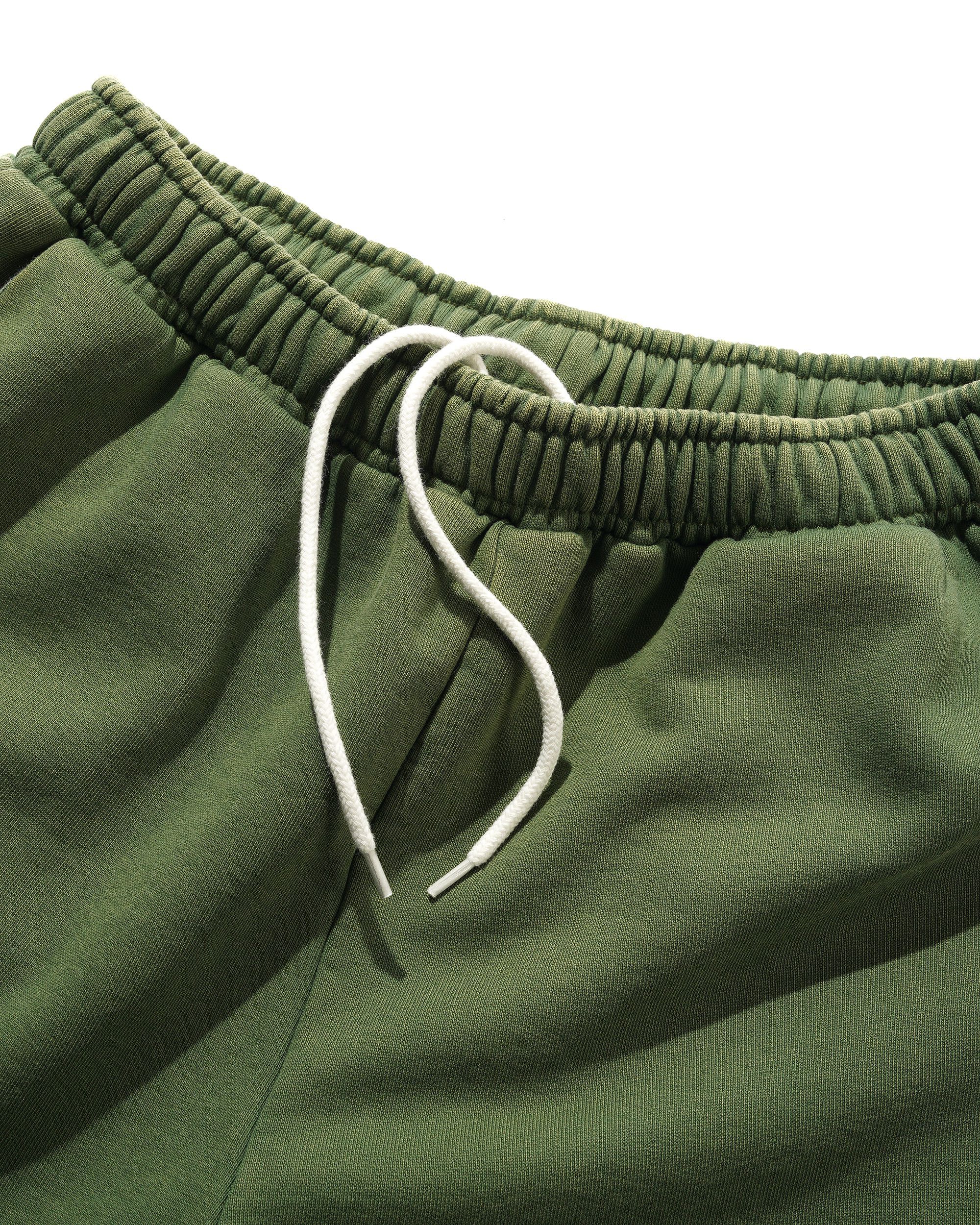 Bench Fleece Shorts, Washed Forest Green - Image 3