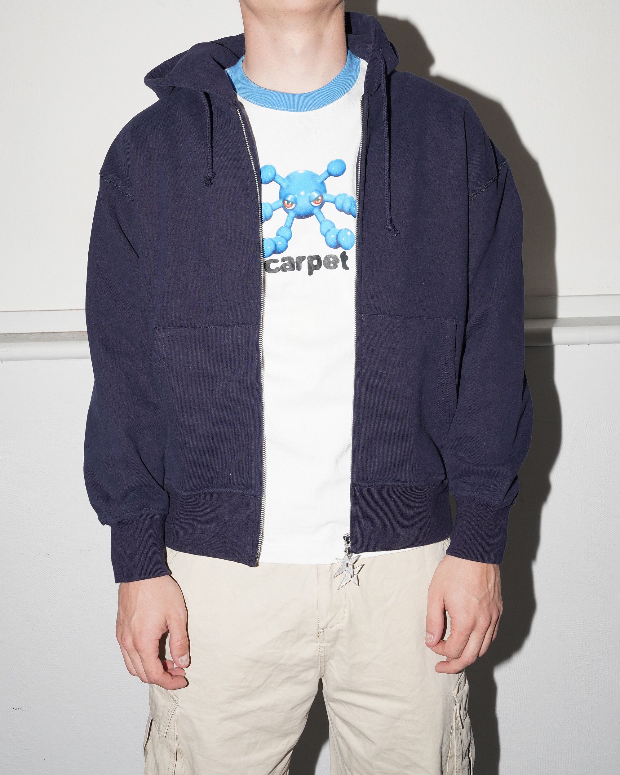Big C-Star Double Zip Hood, Blue - Image 3