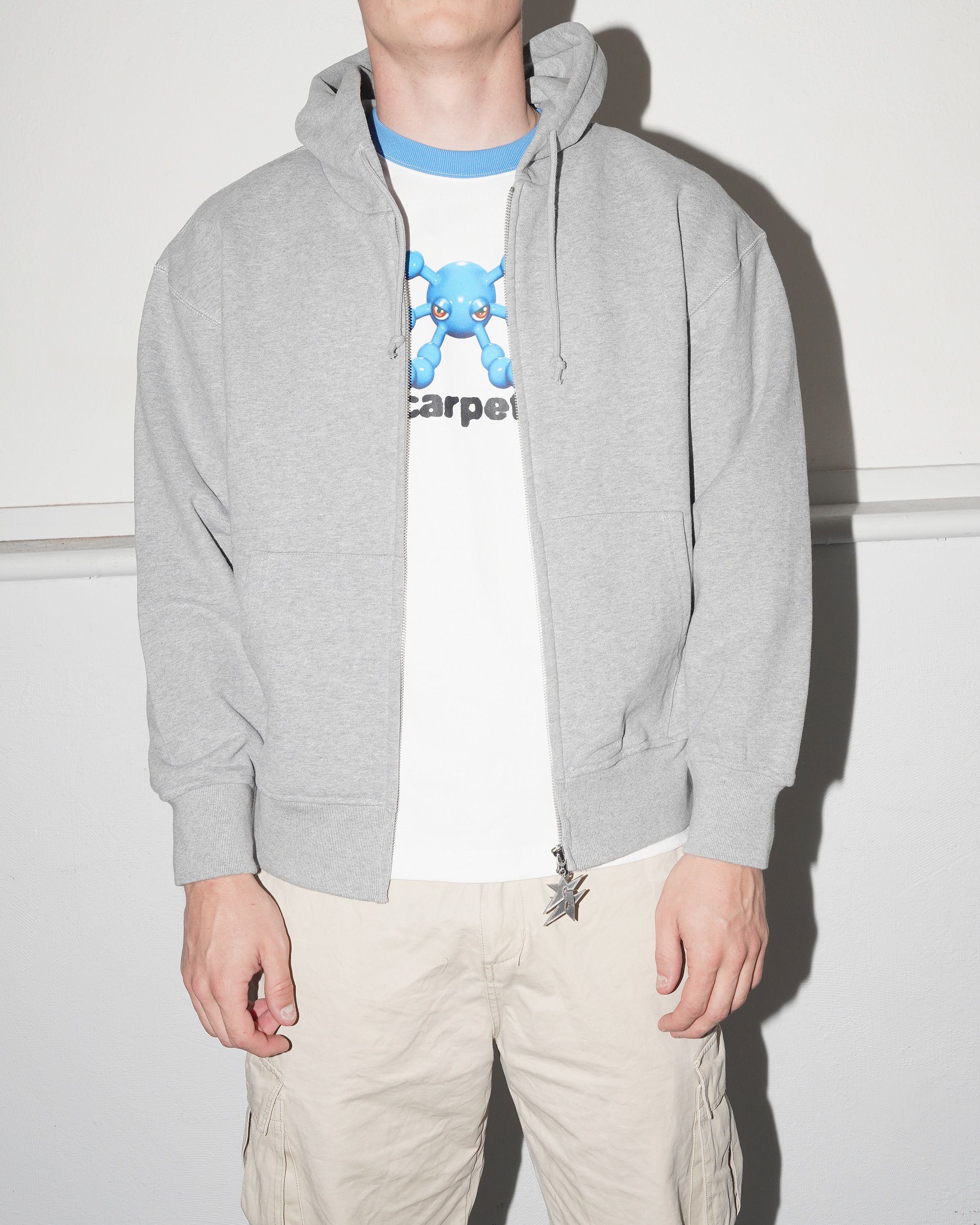 Big C-Star Double Zip Hood, Grey - Image 3