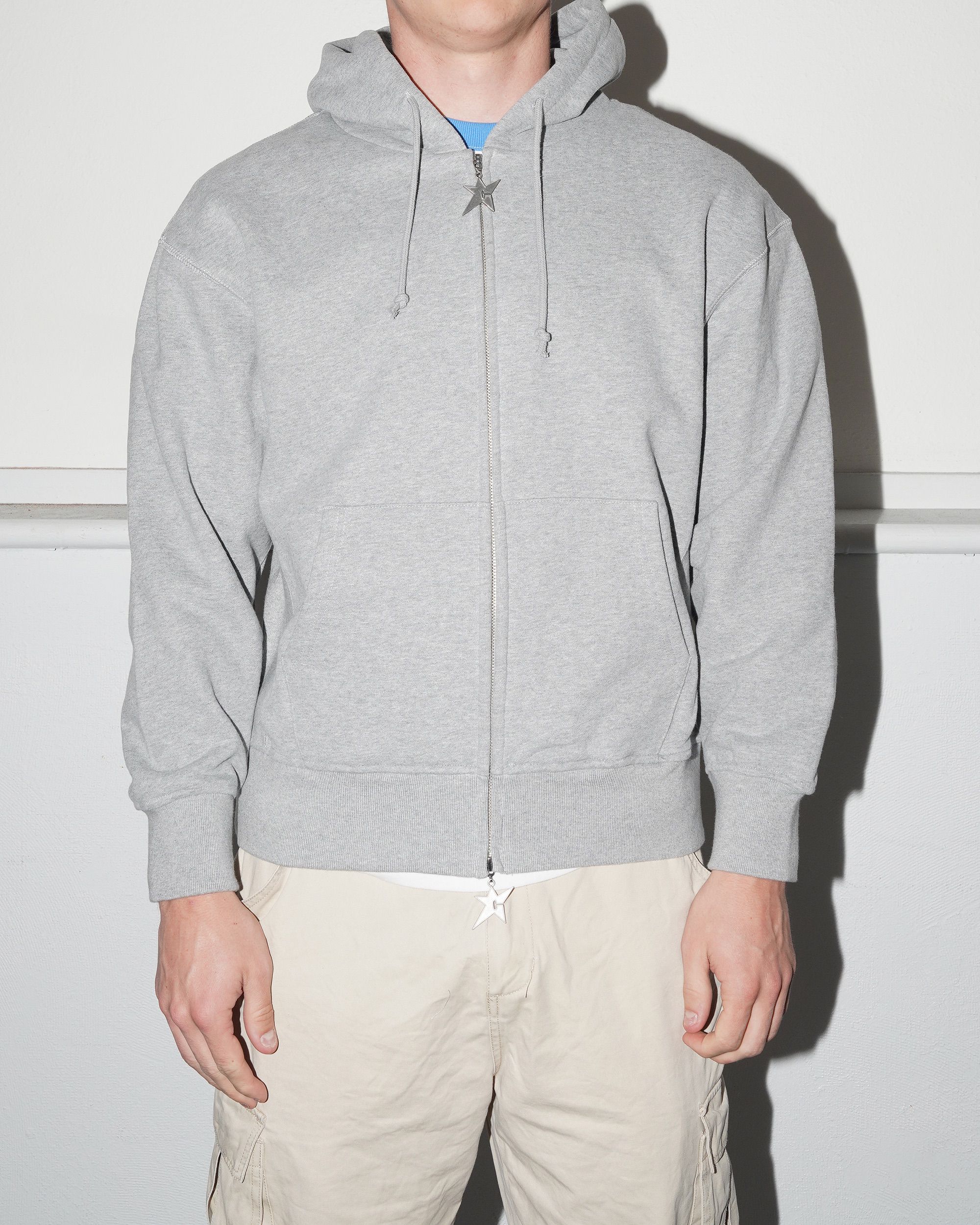 Big C-Star Double Zip Hood, Grey - Image 4