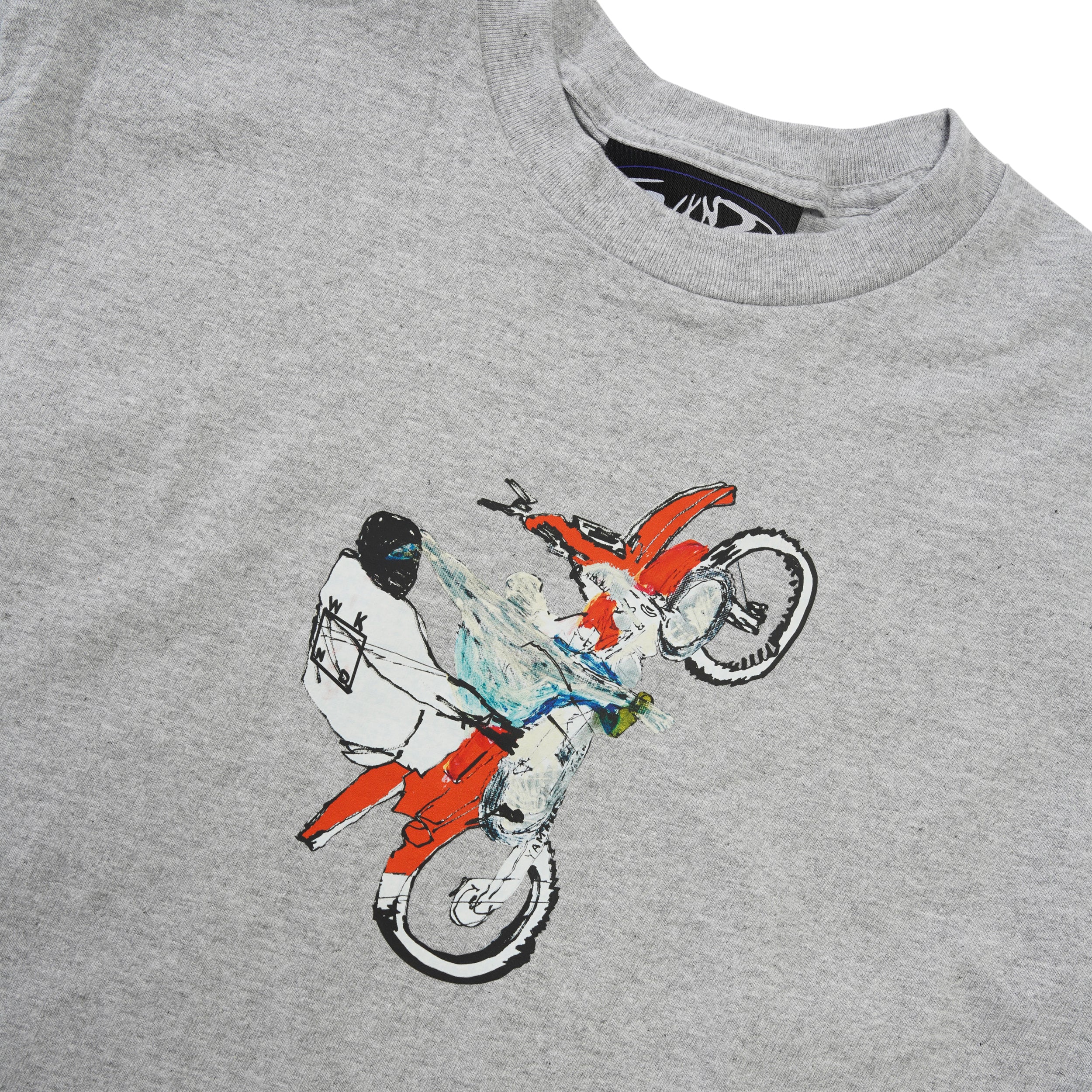 Bike Tee, Light Heather Grey - Image 2