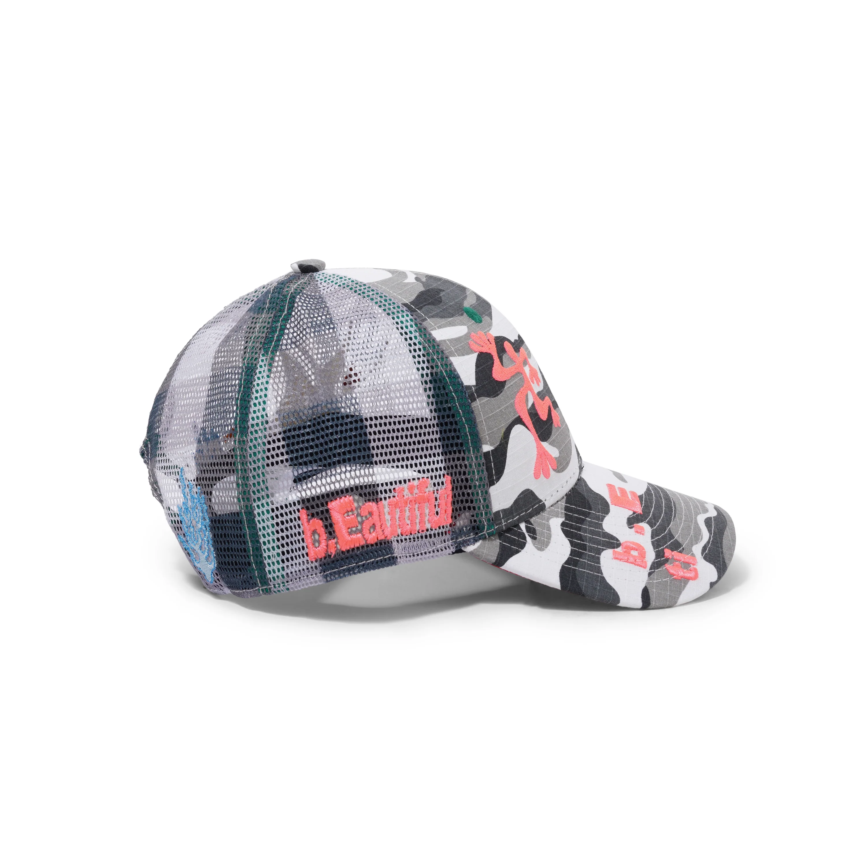 Biyu Hat, Black White Camo / Buffalo Check - Image 3