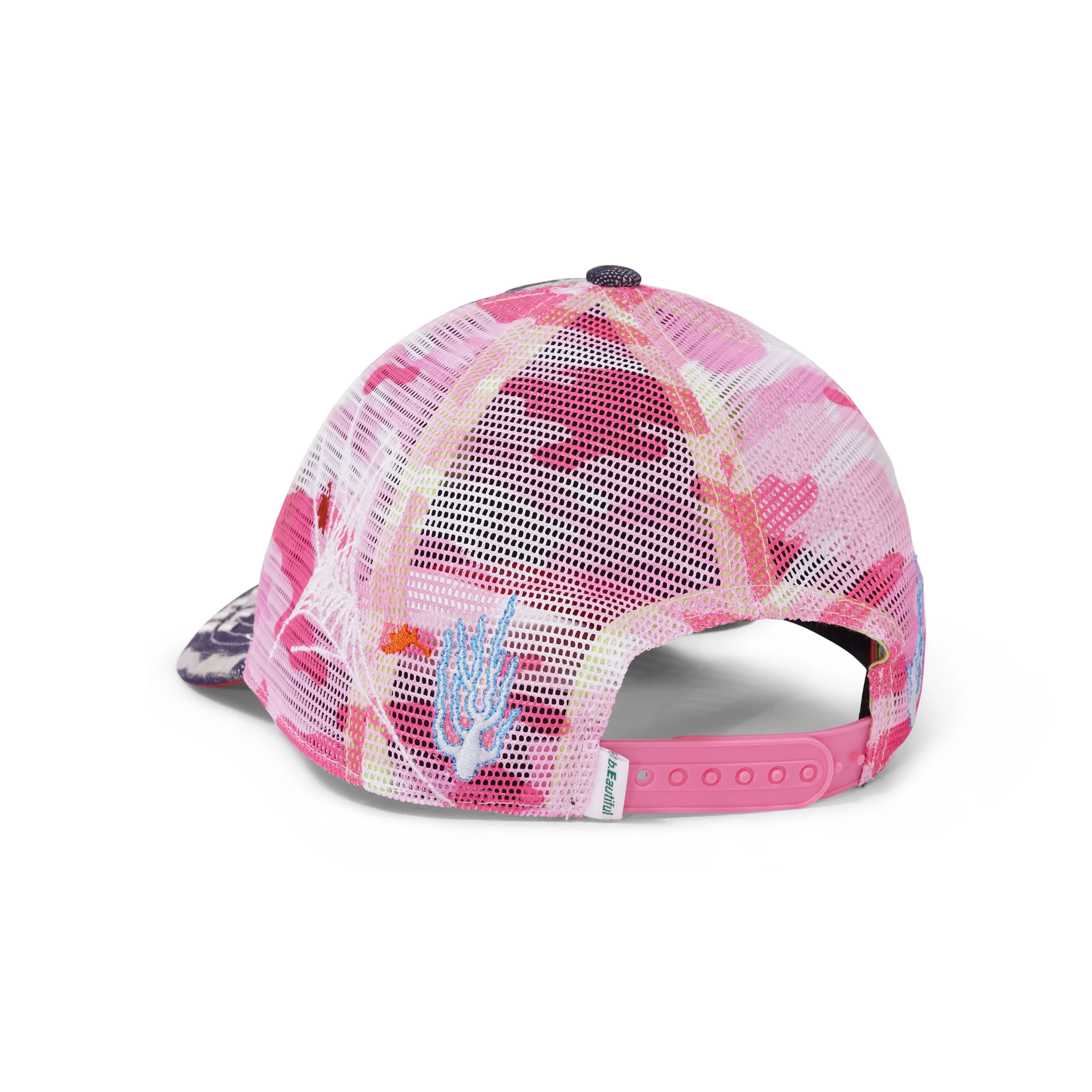 Biyu Trucker Hat, Black Denim Camo / Pink Camo - Image 2