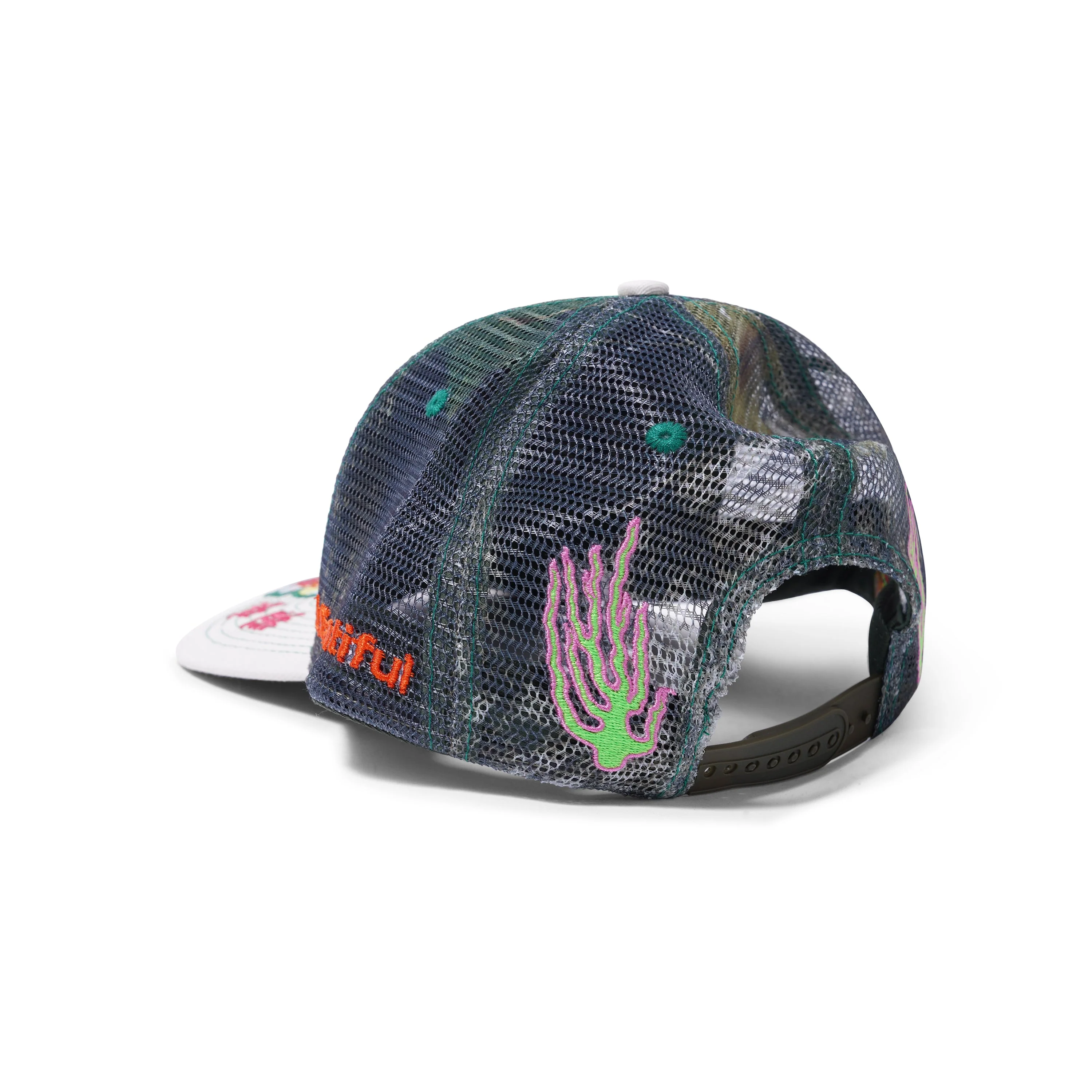 Biyu Trucker Hat, Off-White / Camo - Image 2